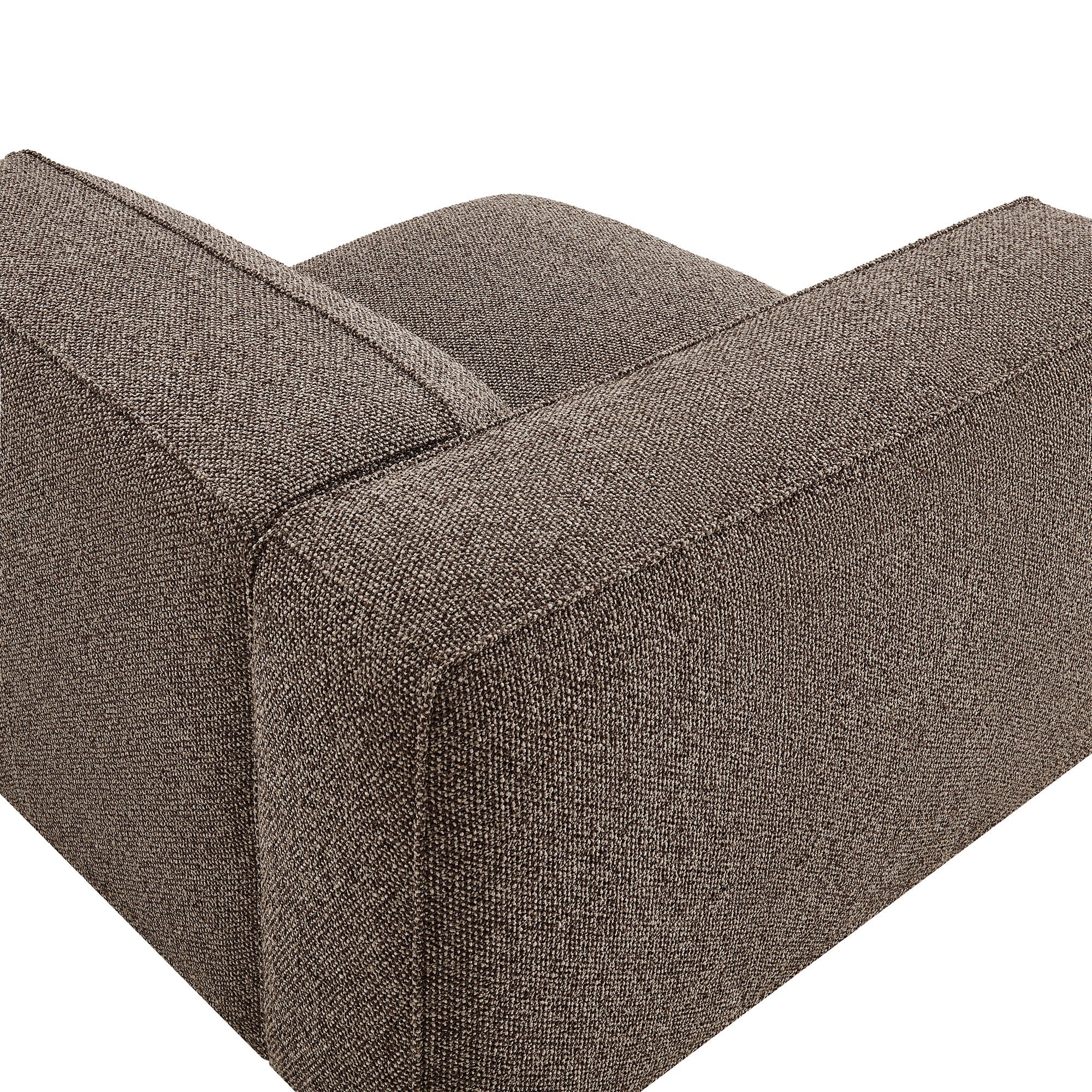 Auren Lattice Bouclé Upholstered Modular Left-Facing Arm Chair