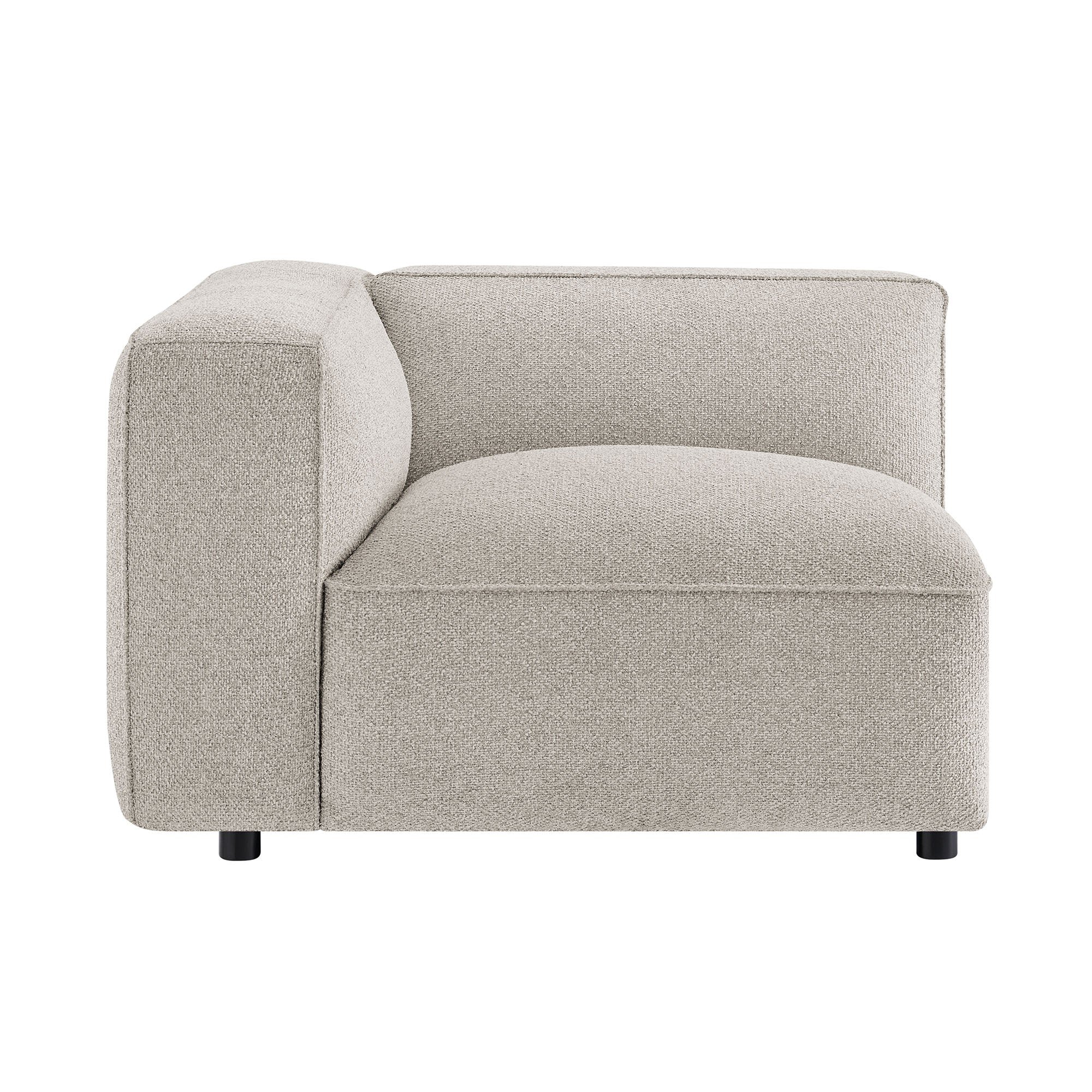 Auren Lattice Bouclé Upholstered Modular Left-Facing Arm Chair