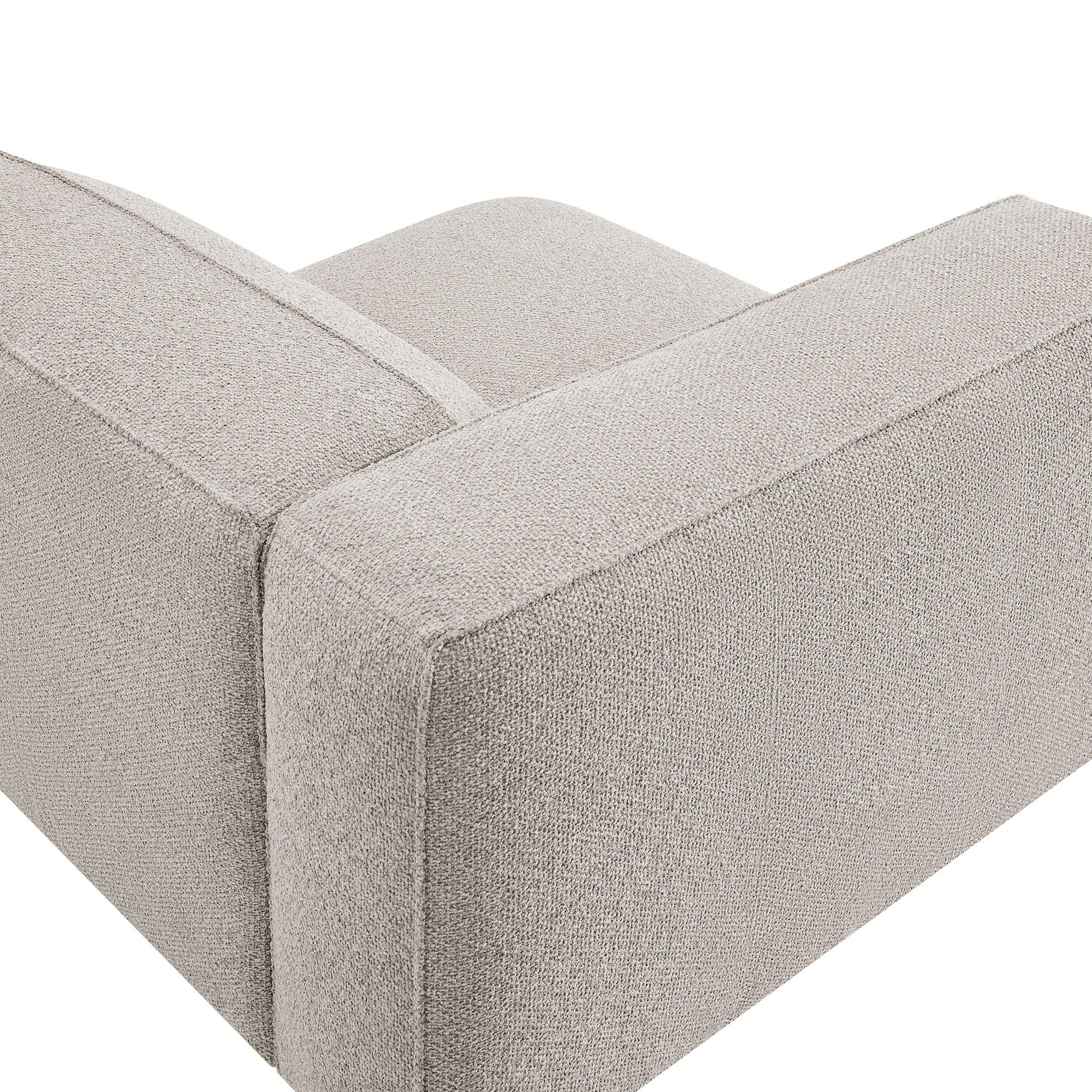 Auren Lattice Bouclé Upholstered Modular Left-Facing Arm Chair