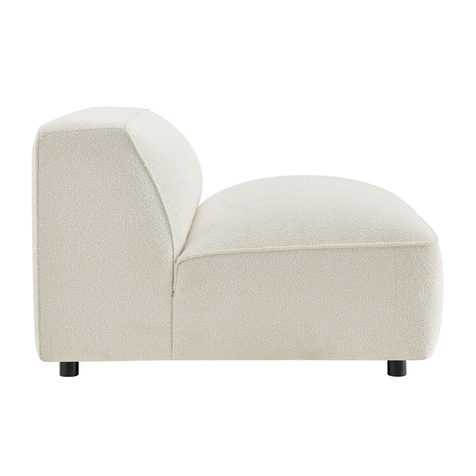 Auren Lattice Bouclé Upholstered Modular Armless Chair