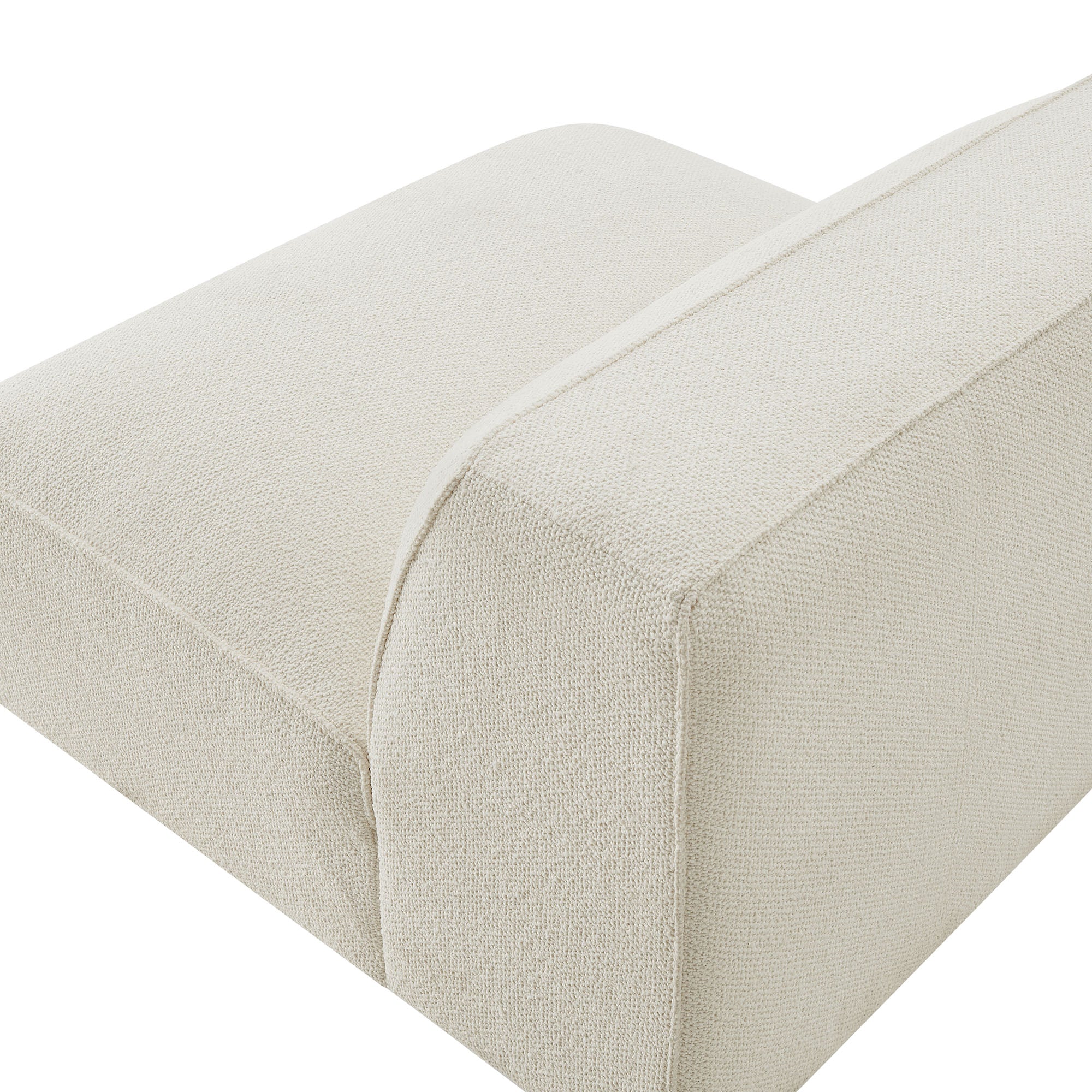 Auren Lattice Bouclé Upholstered Modular Armless Chair