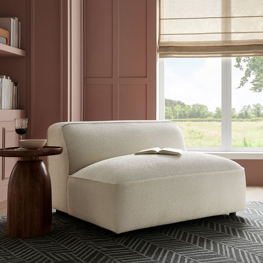 Auren Lattice Bouclé Upholstered Modular Armless Chair