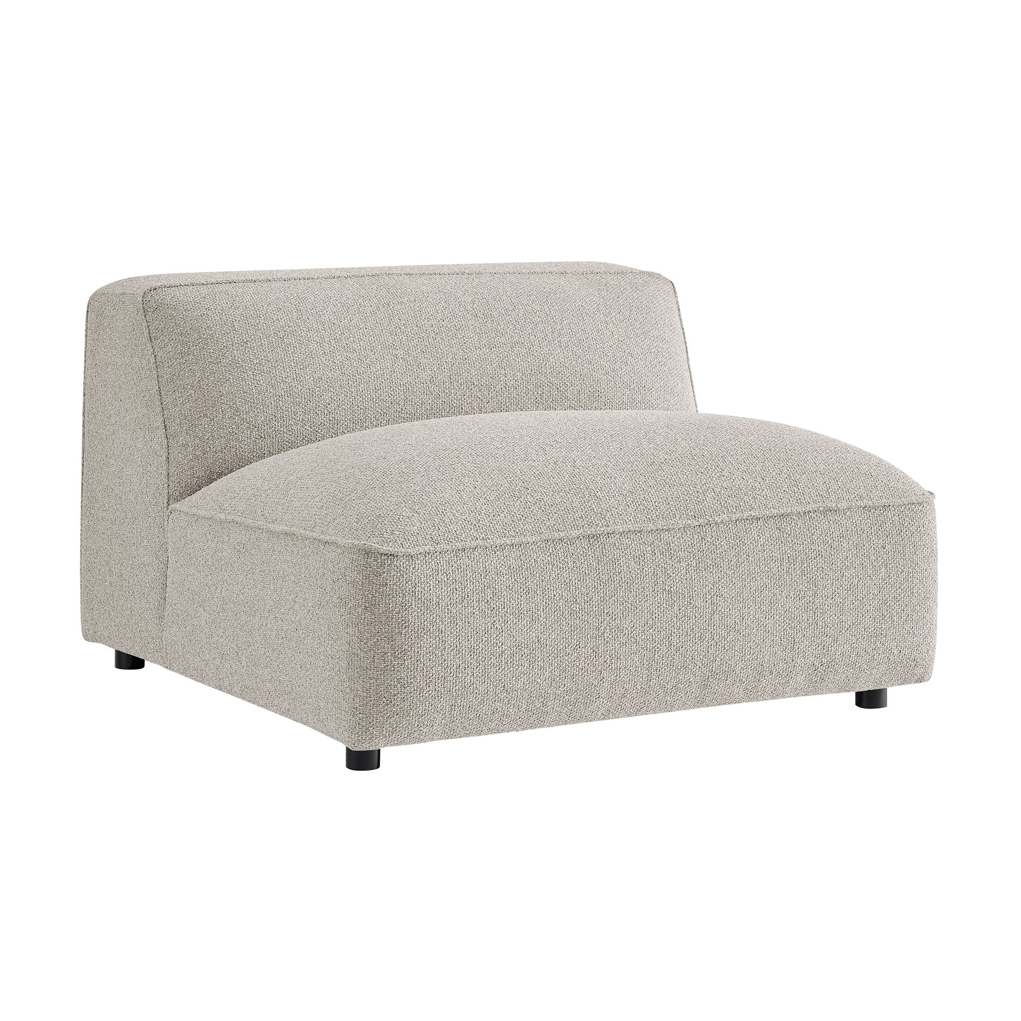 Auren Lattice Bouclé Upholstered Modular Armless Chair