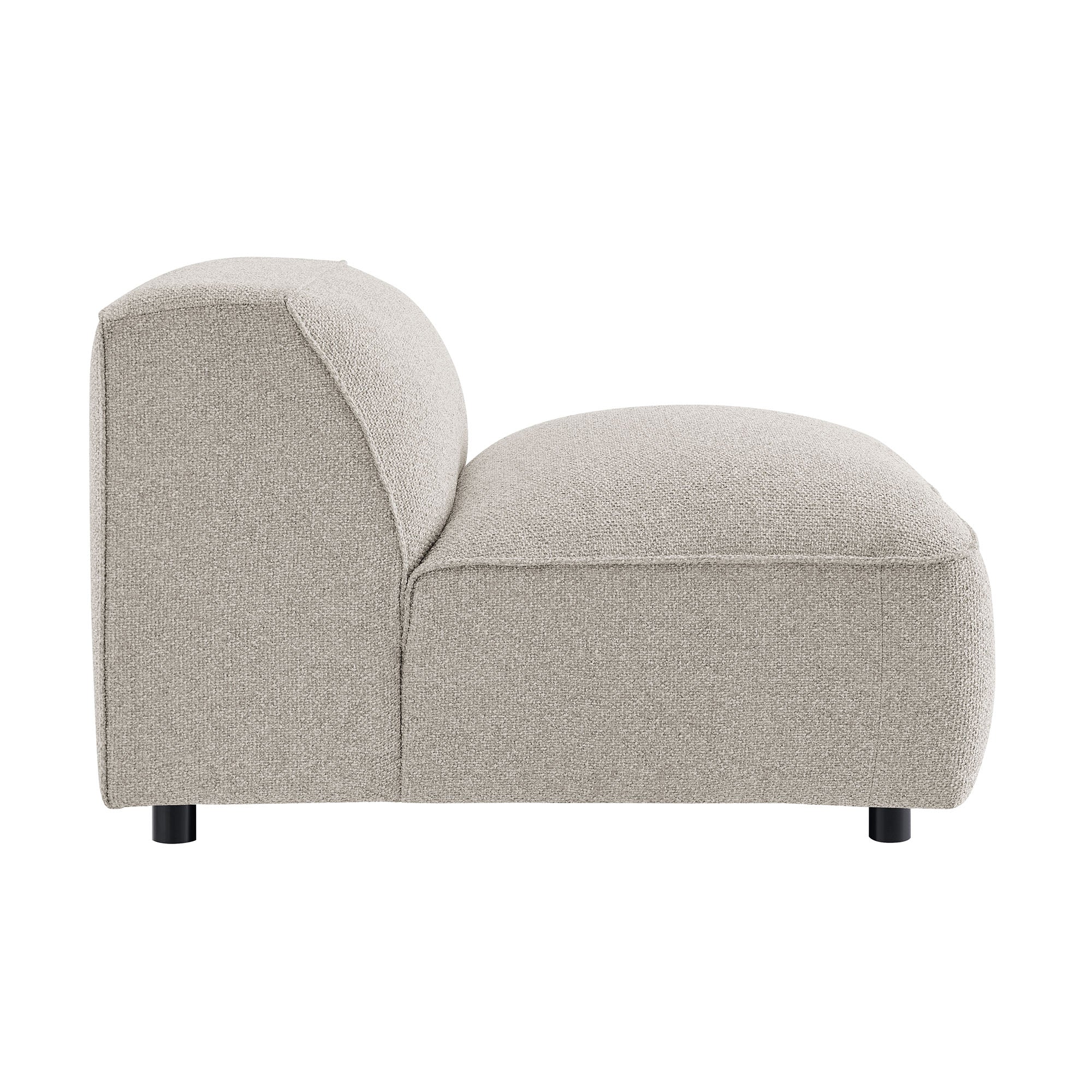 Auren Lattice Bouclé Upholstered Modular Armless Chair