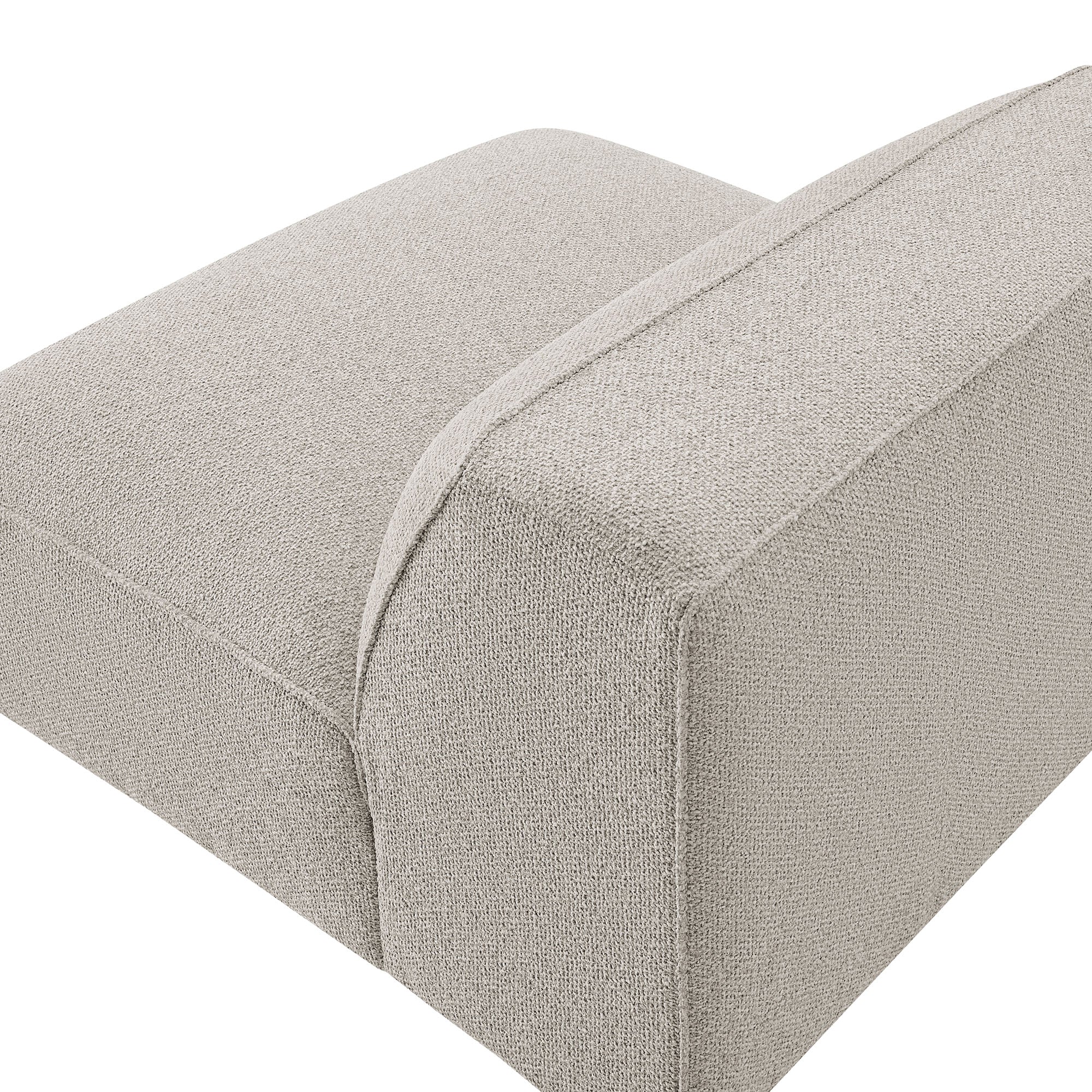 Auren Lattice Bouclé Upholstered Modular Armless Chair
