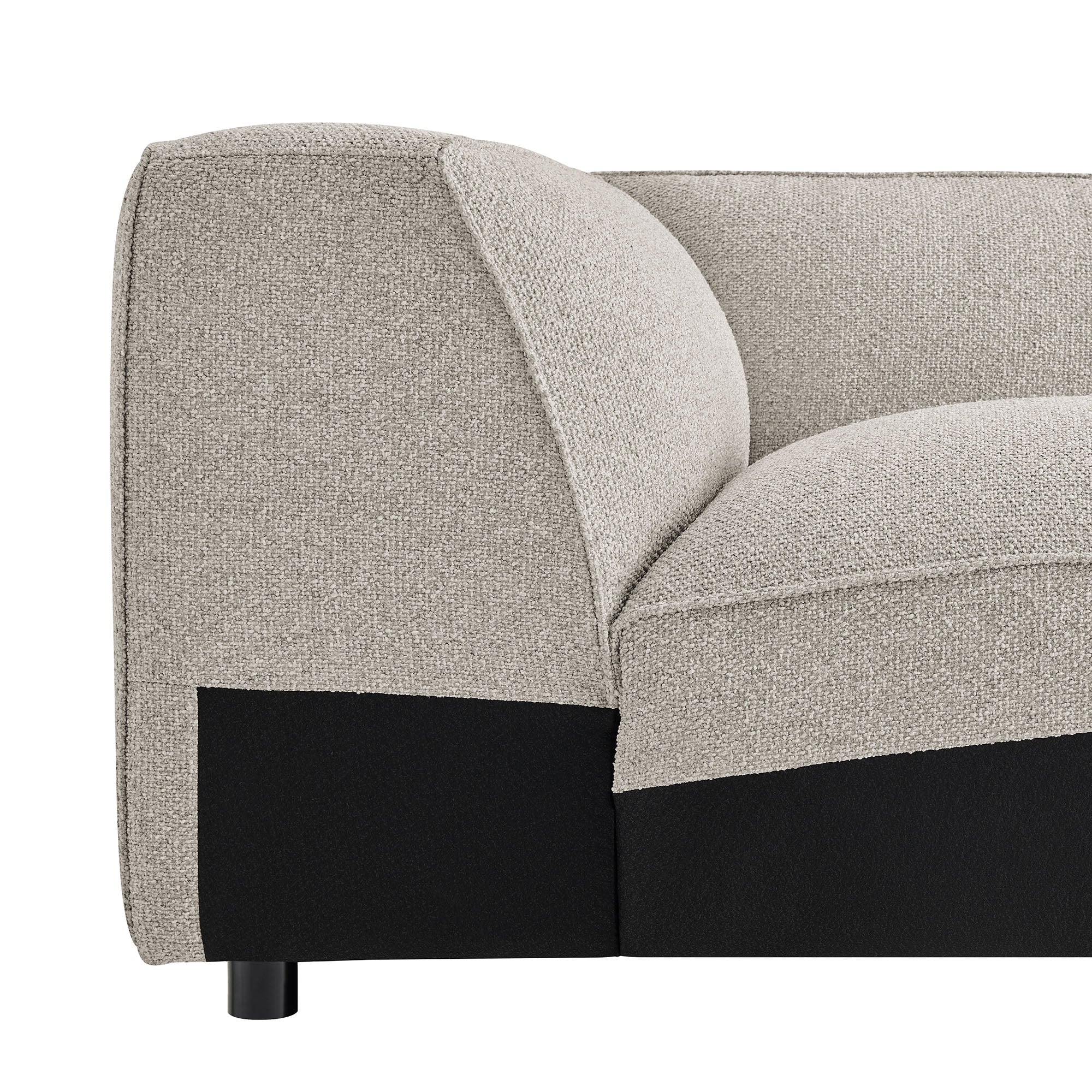 Auren Lattice Bouclé Upholstered Modular Corner Chair