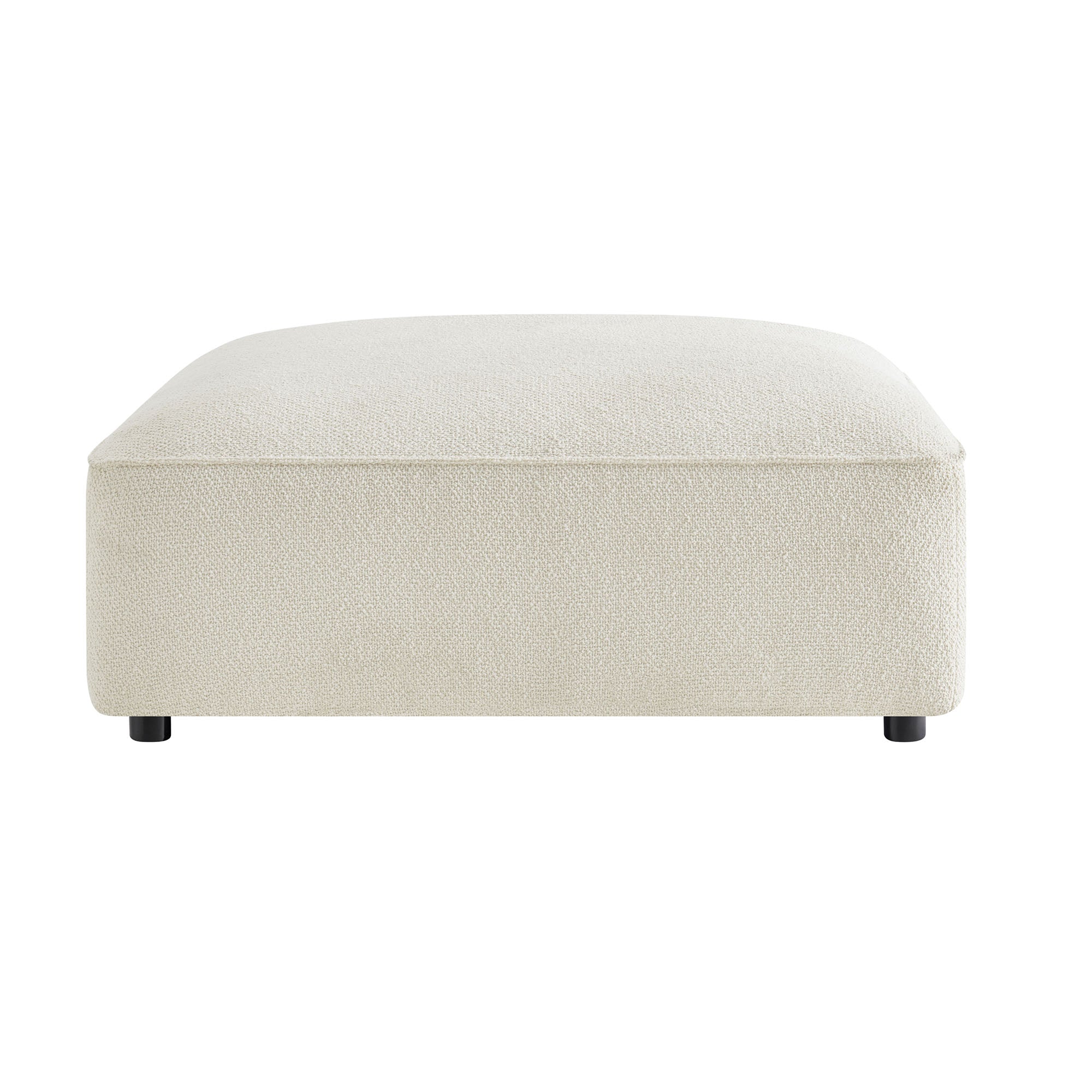 Auren Lattice Bouclé Upholstered Ottoman