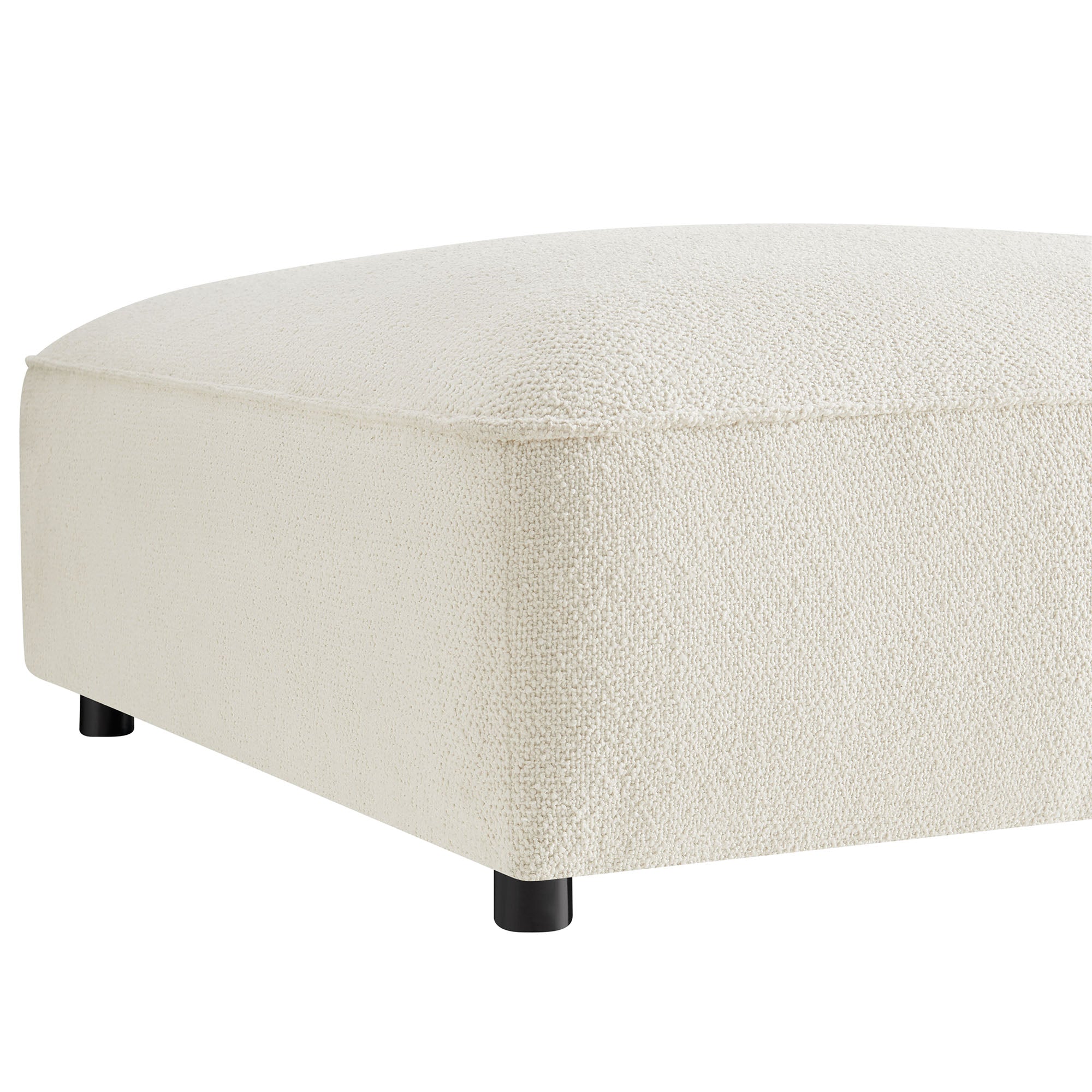 Auren Lattice Bouclé Upholstered Ottoman