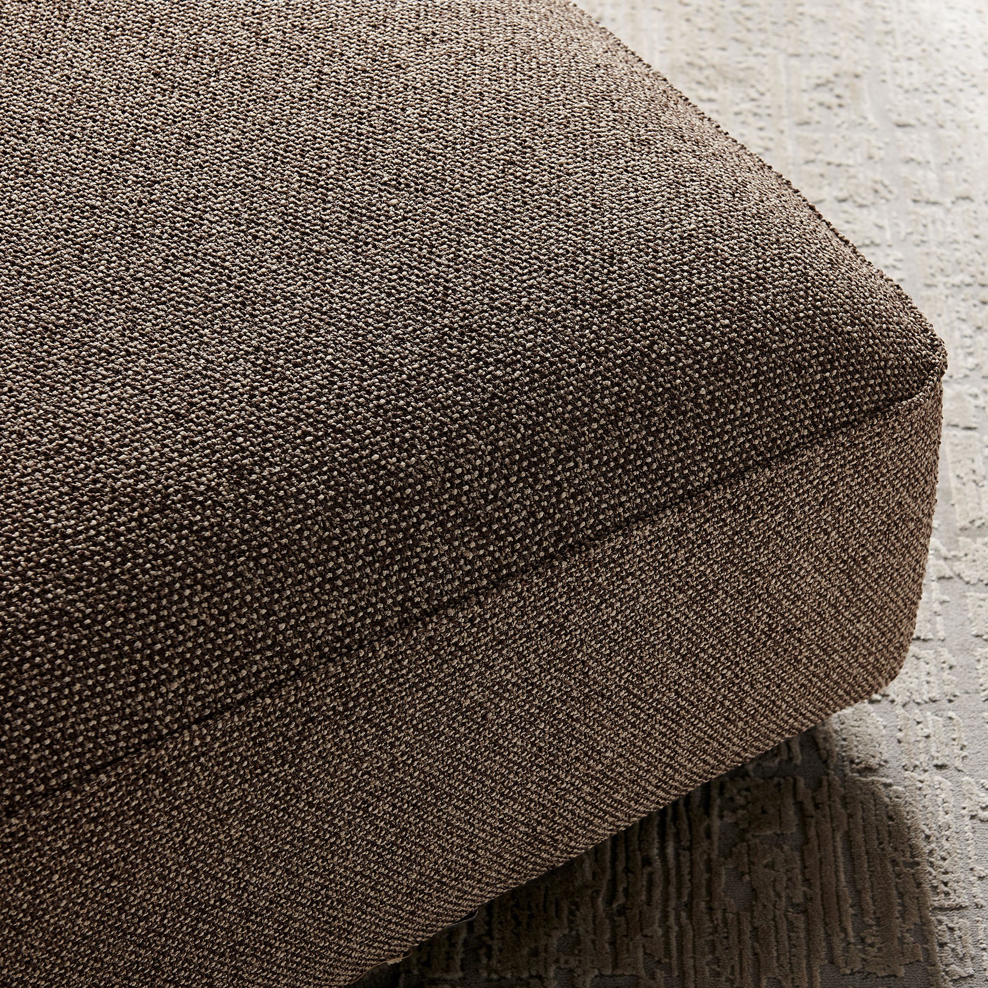 Auren Lattice Bouclé Upholstered Ottoman