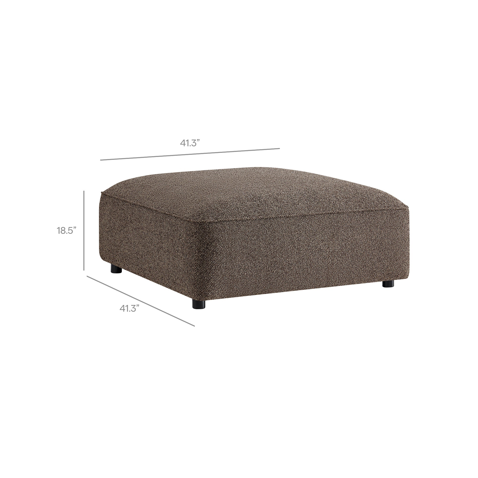 Auren Lattice Bouclé Upholstered Ottoman