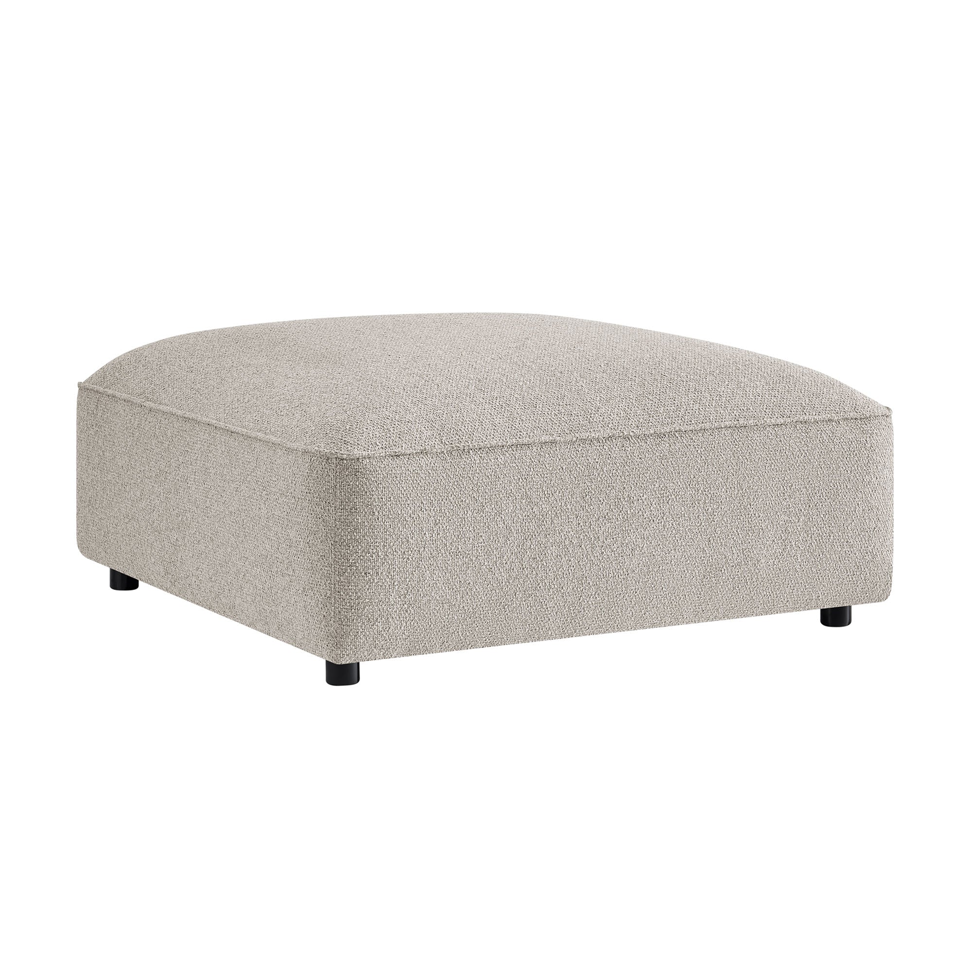 Auren Lattice Bouclé Upholstered Ottoman