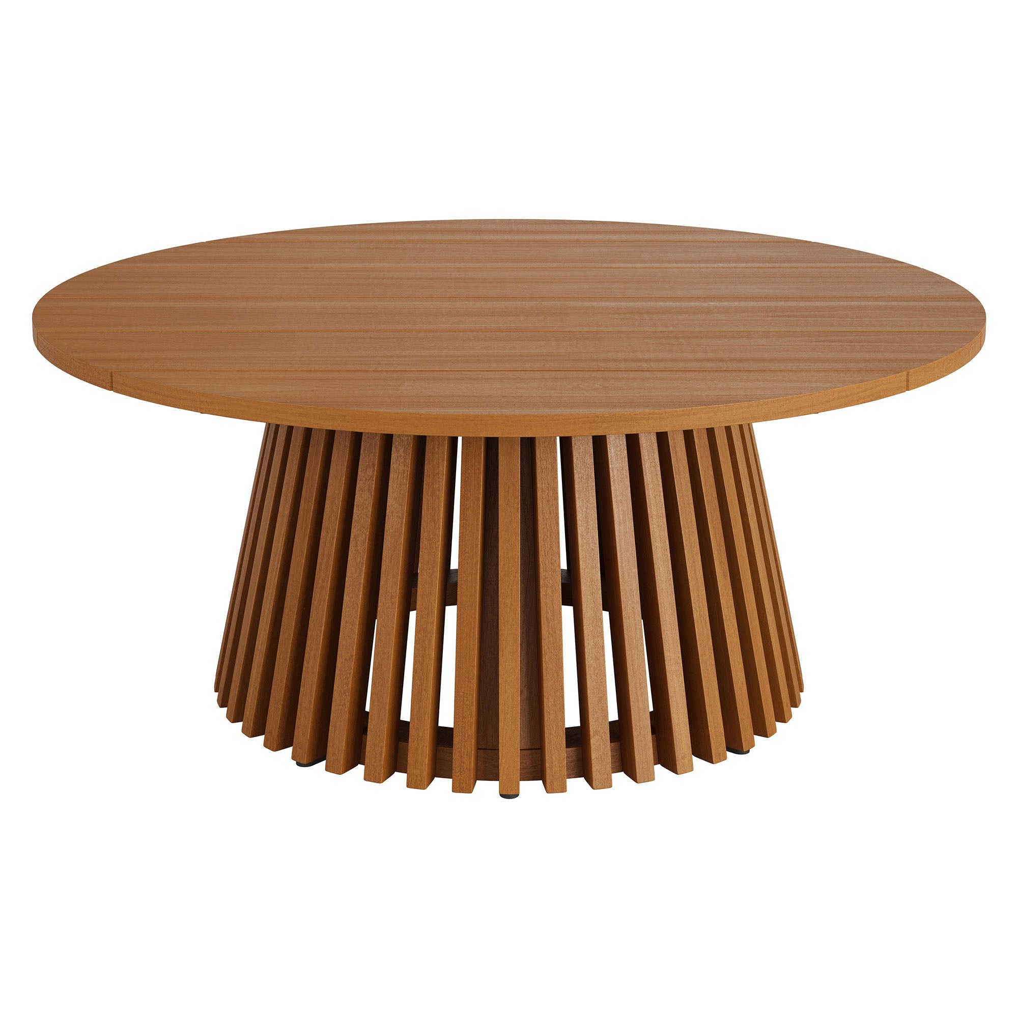 Lane 39 Inch Round Outdoor Patio Teak Wood Coffee Table