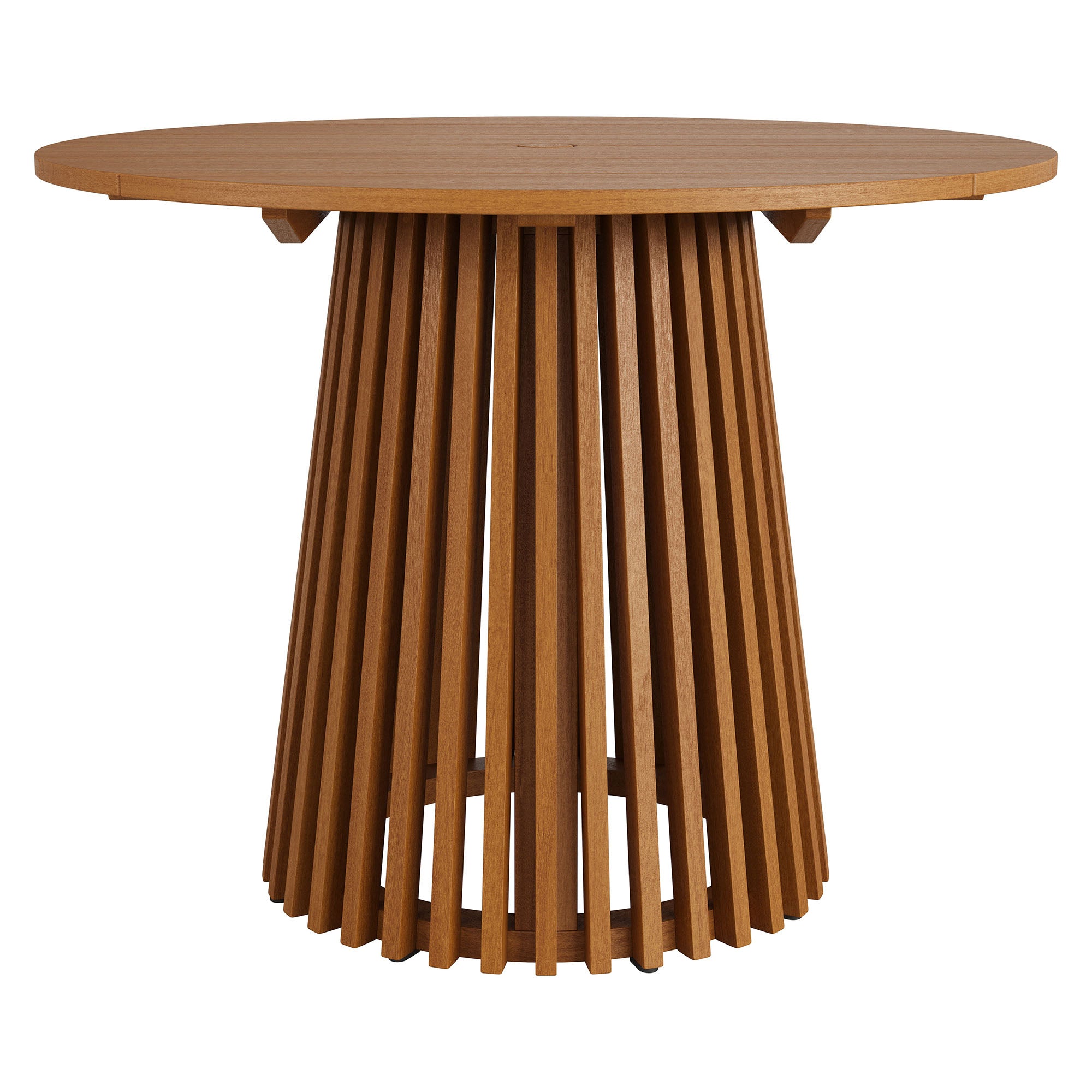 Lane 39 Inch Round Outdoor Patio Teak Wood Dining Table
