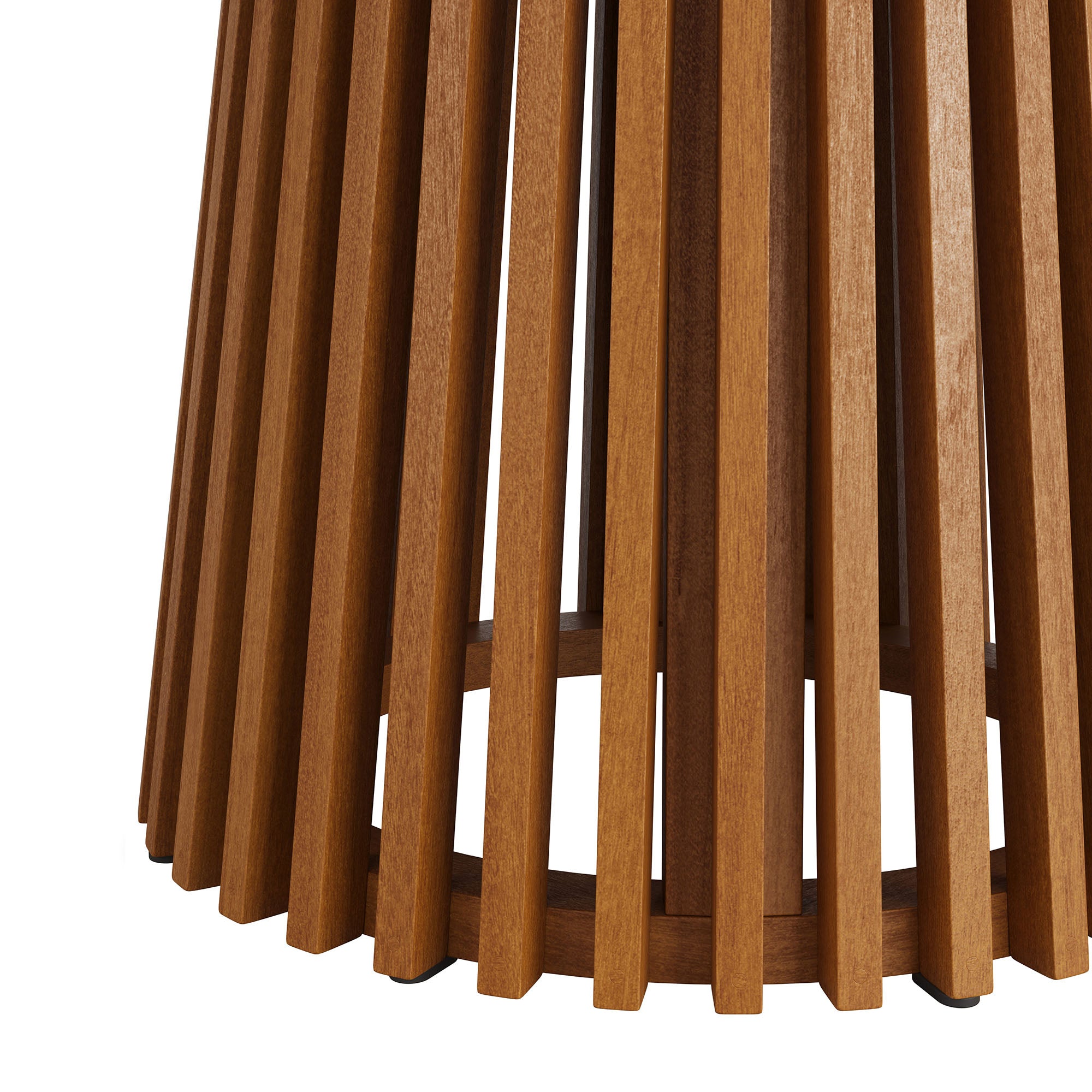 Lane 39 Inch Round Outdoor Patio Teak Wood Dining Table