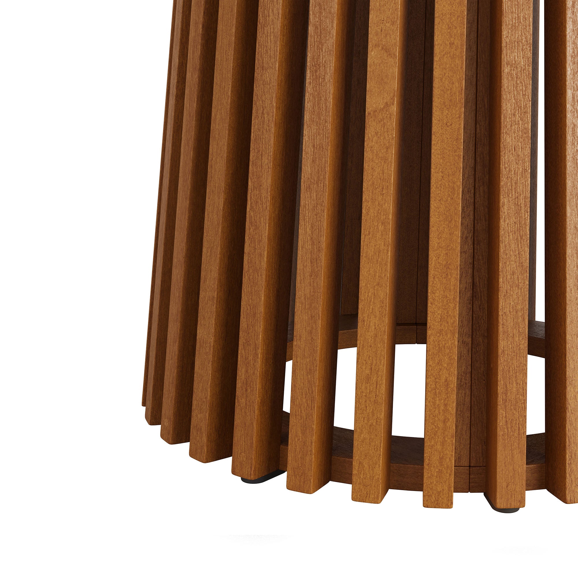 Lane 31 Inch Round Outdoor Patio Teak Wood Bar Table