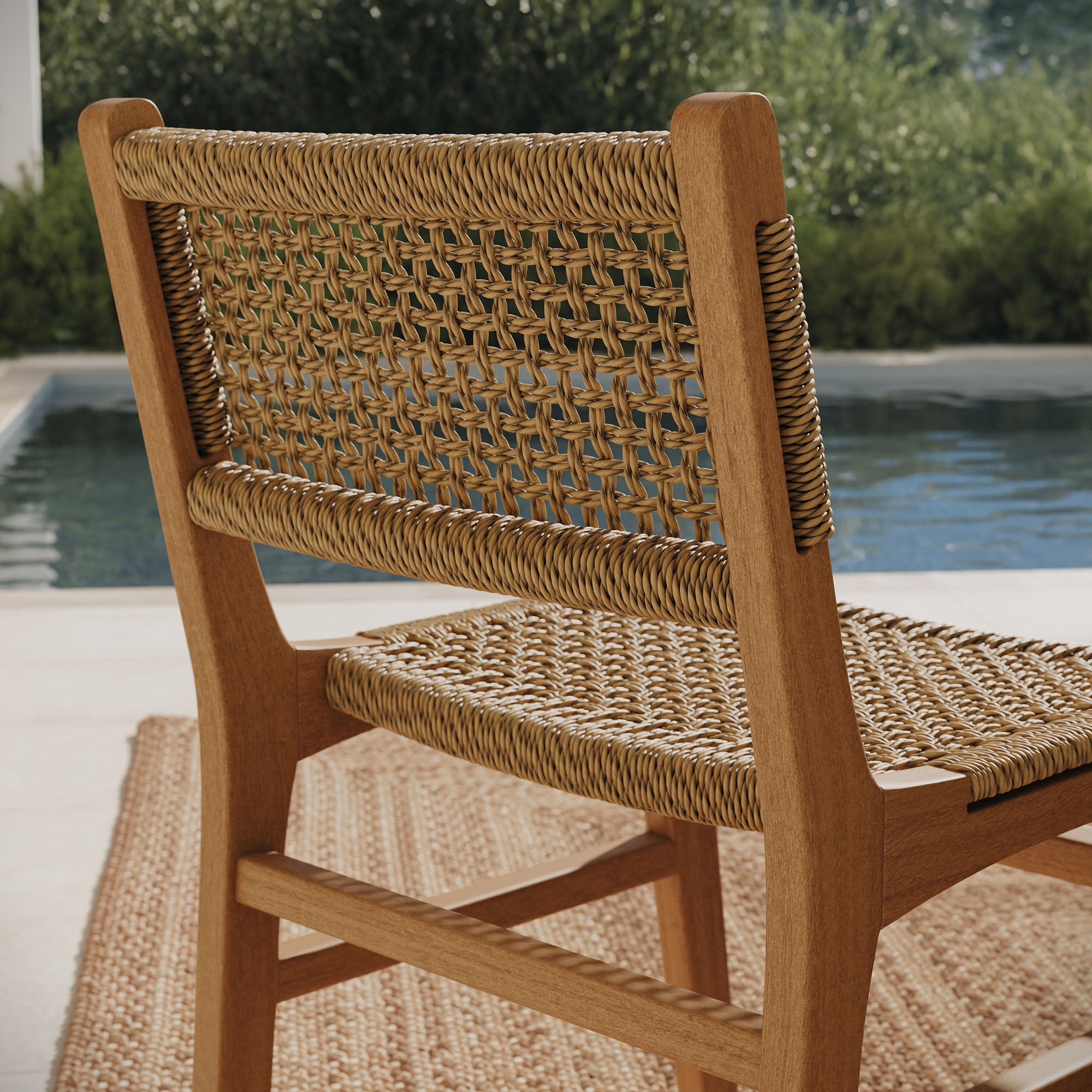 Rowe 5-Piece Outdoor Patio Teak Wood Dining Set