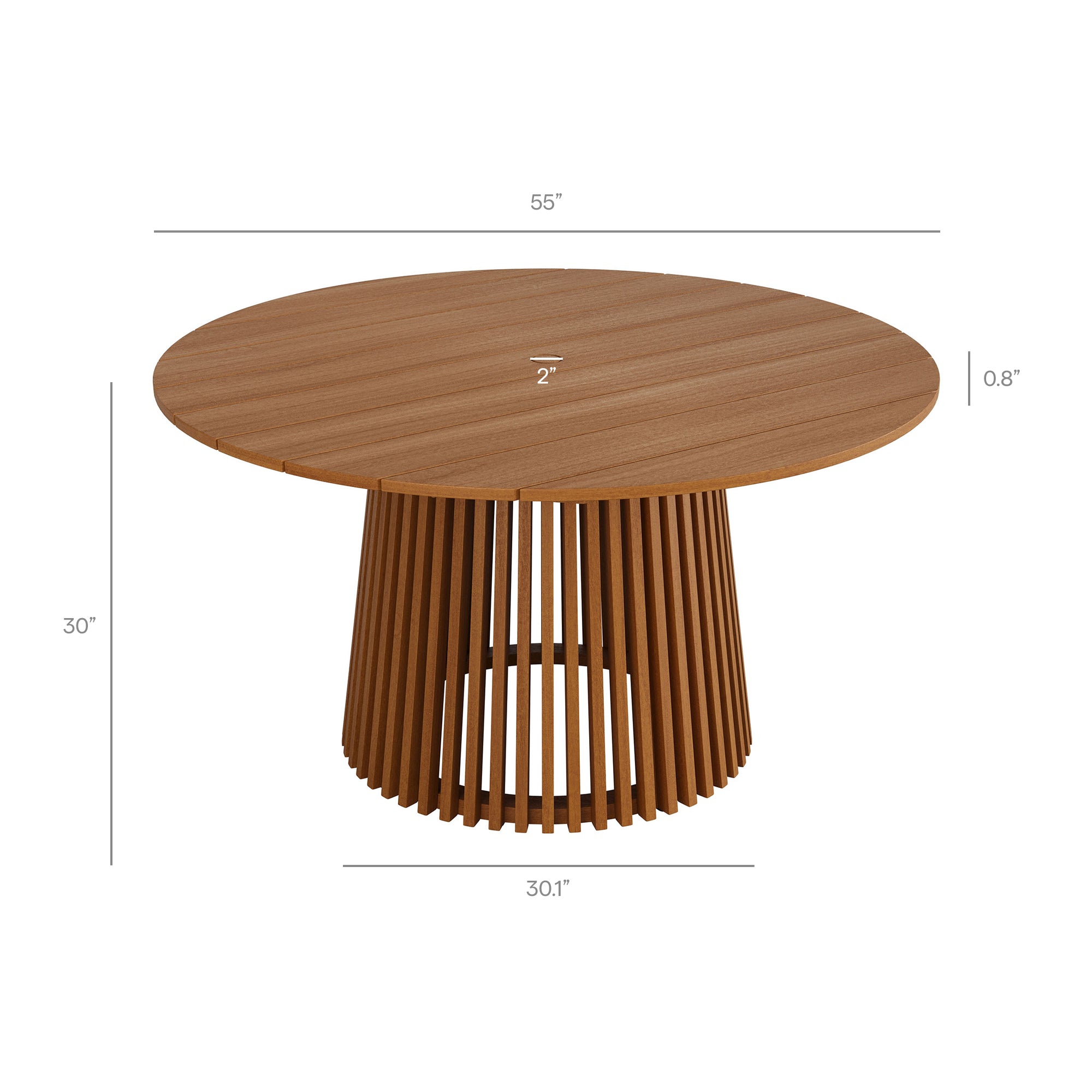 Rowe 7-Piece Outdoor Patio Teak Wood Dining Set
