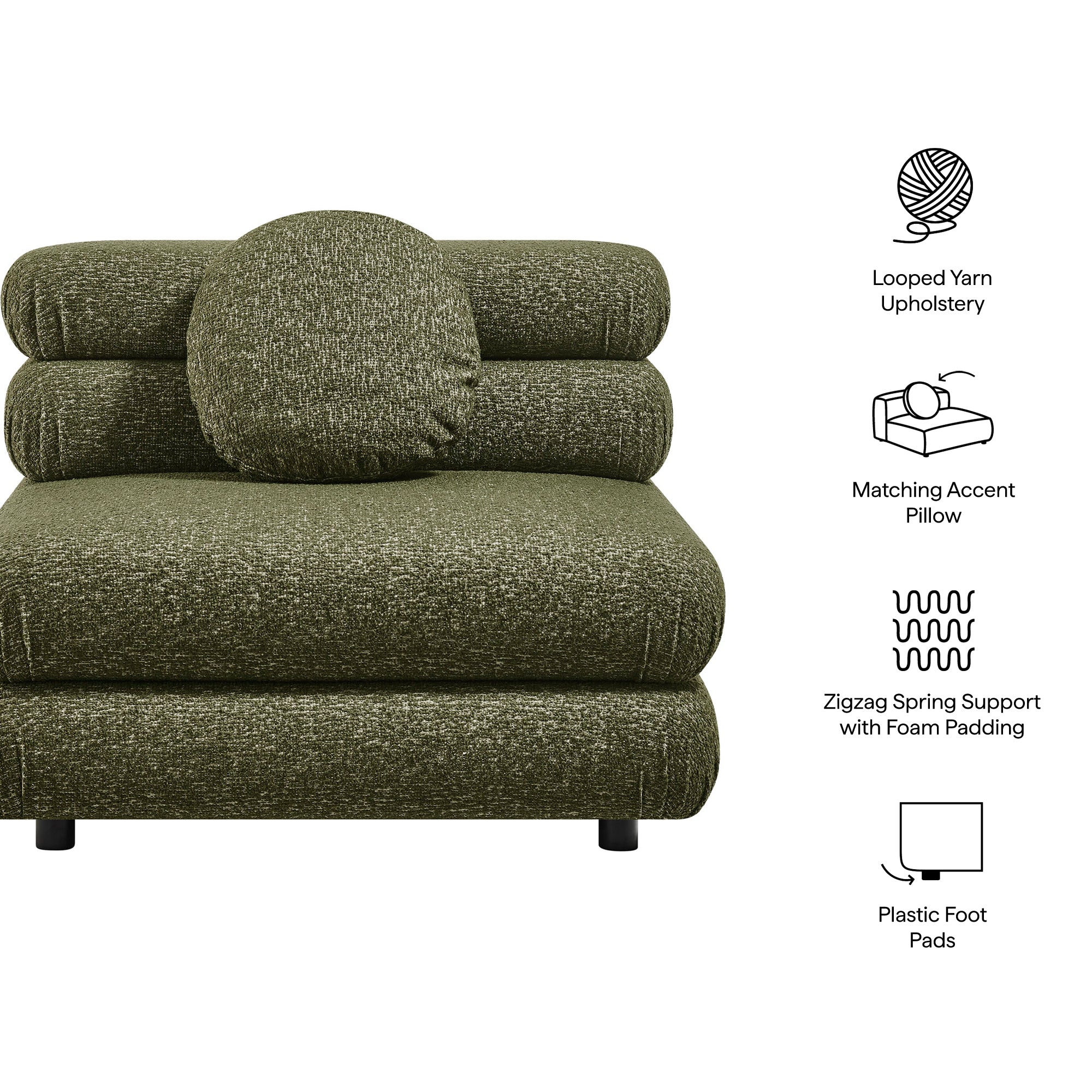 Jubilee Upholstered Modular Armless Chair