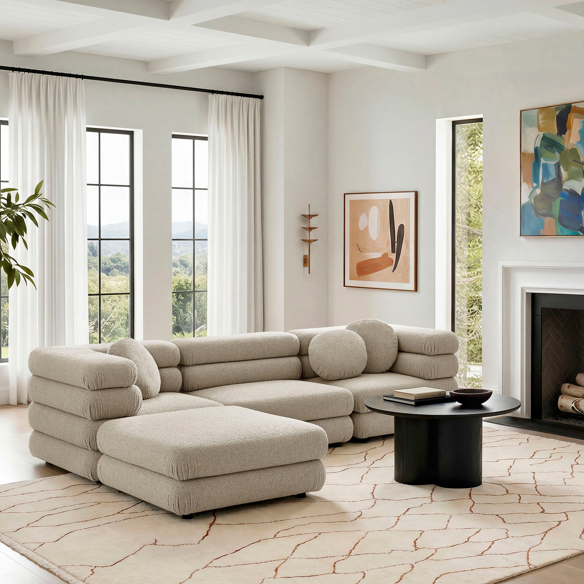 Jubilee 4-Piece Upholstered Modular Sofa Set