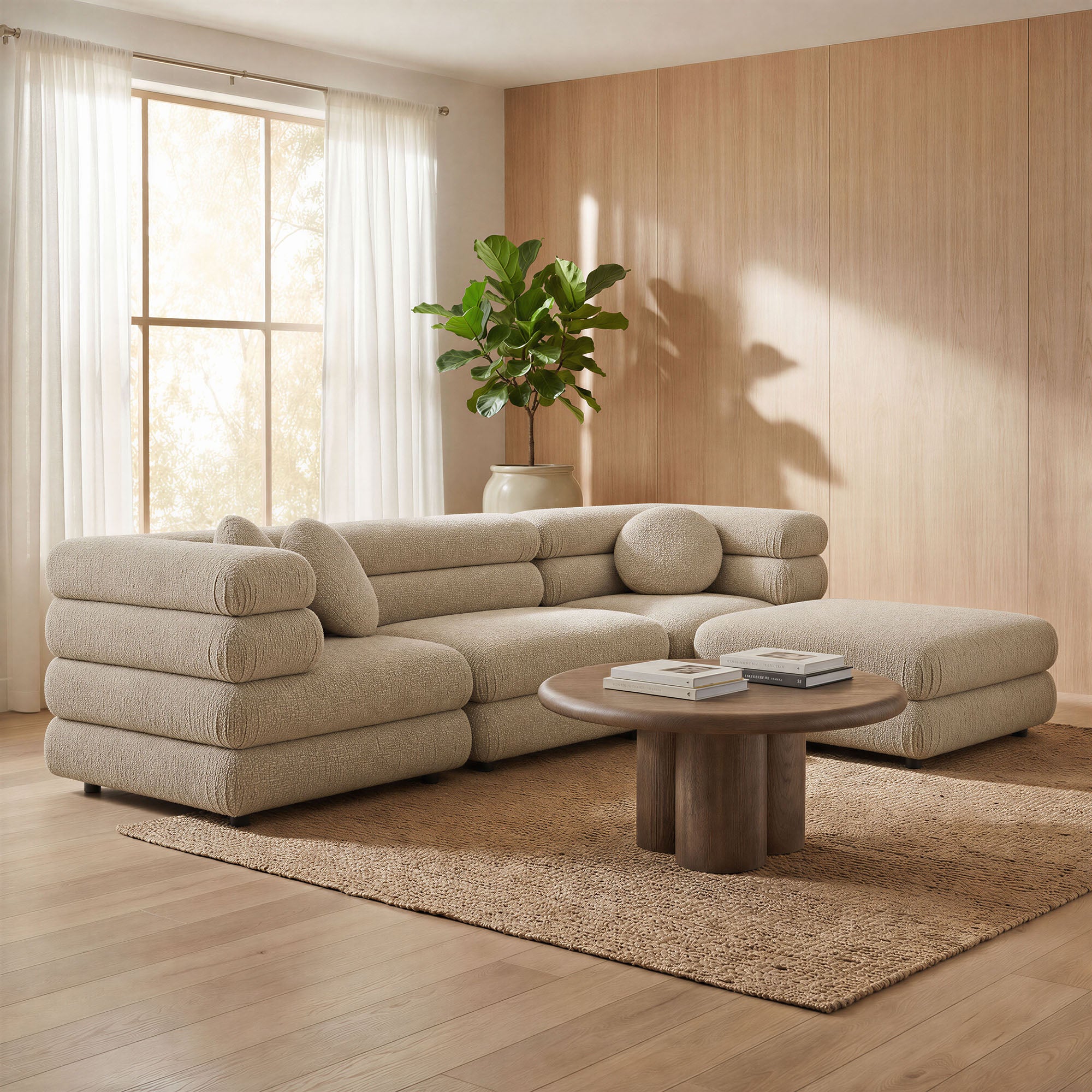 Jubilee 4-Piece Upholstered Modular Sofa Set