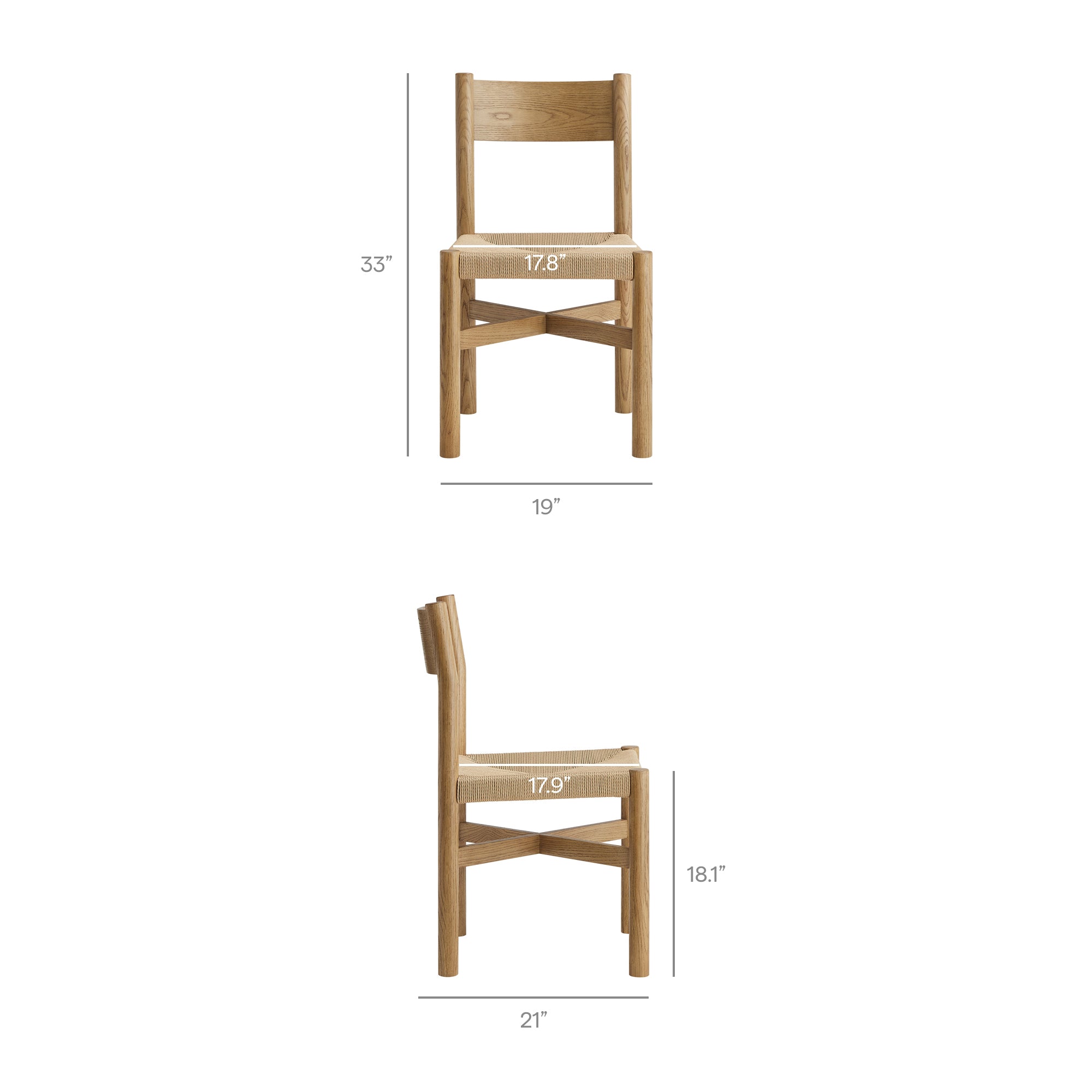 Alvia 6-Piece Wood Dining Table and Seating Set