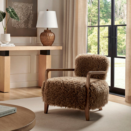 Zinnia Faux Fur Accent Chair