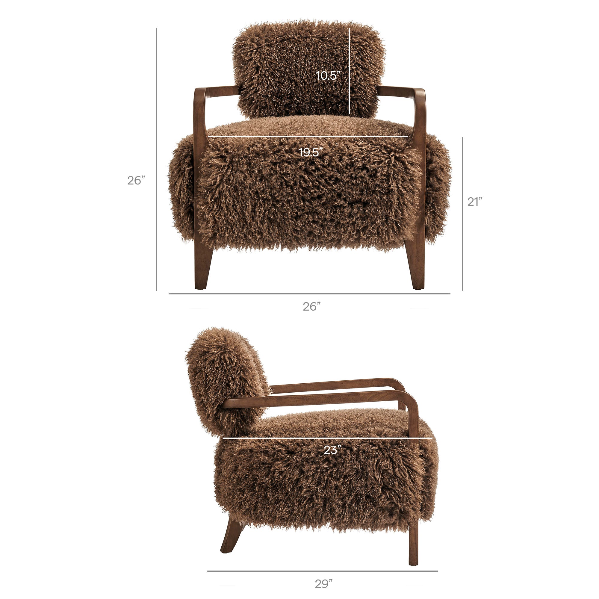 Zinnia Faux Fur Accent Chair