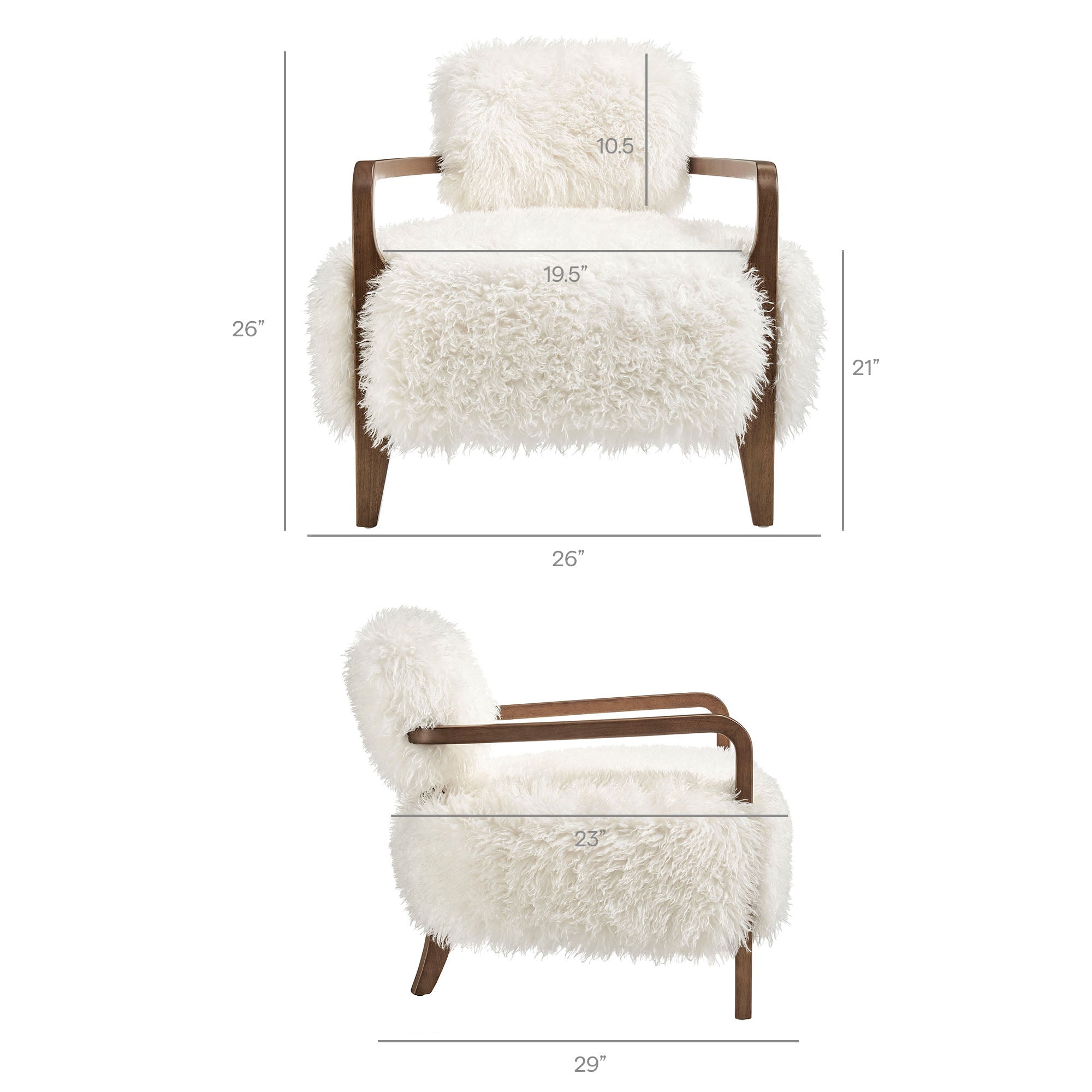 Zinnia Faux Fur Accent Chair