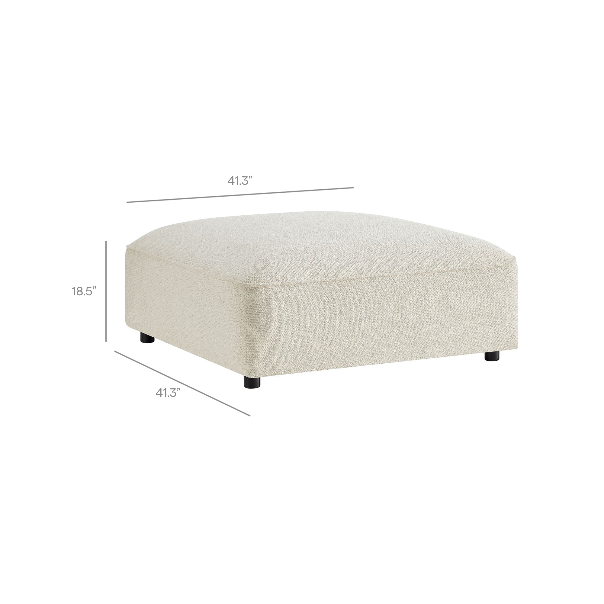 Auren 5 Piece Lattice Bouclé Upholstered Modular Sectional