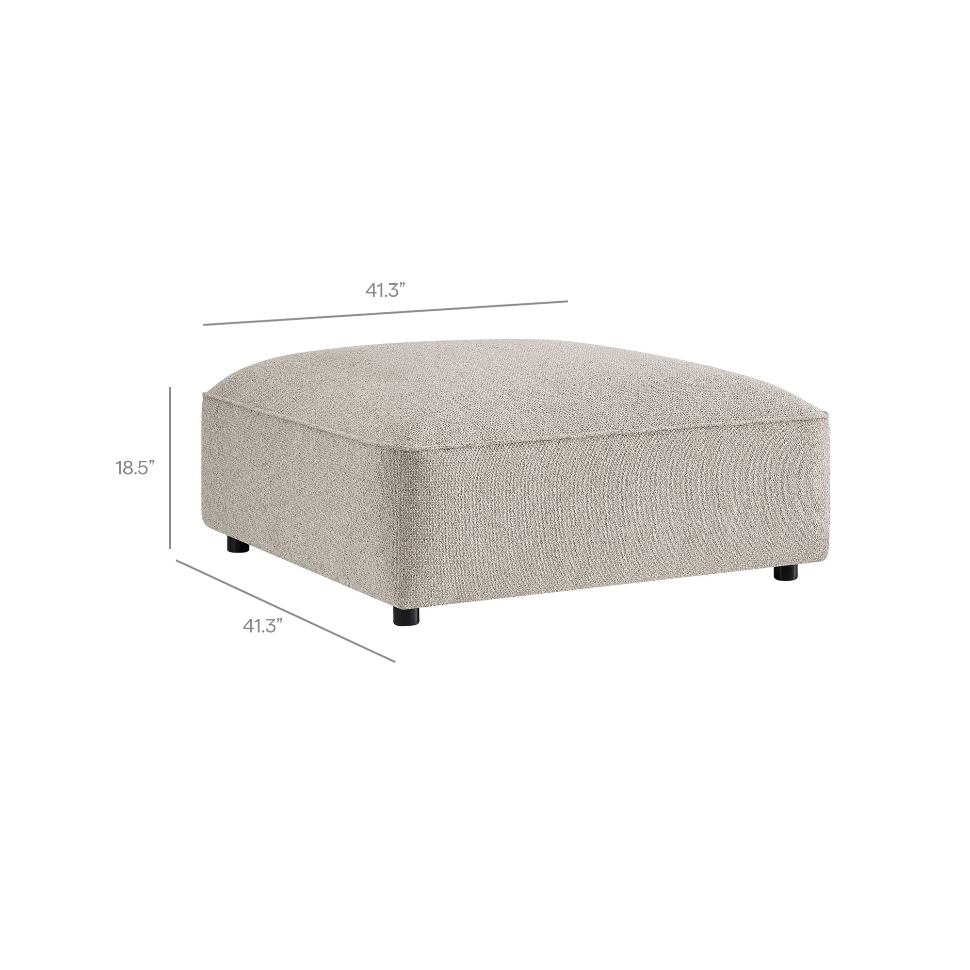 Auren 5 Piece Lattice Bouclé Upholstered Modular Sectional
