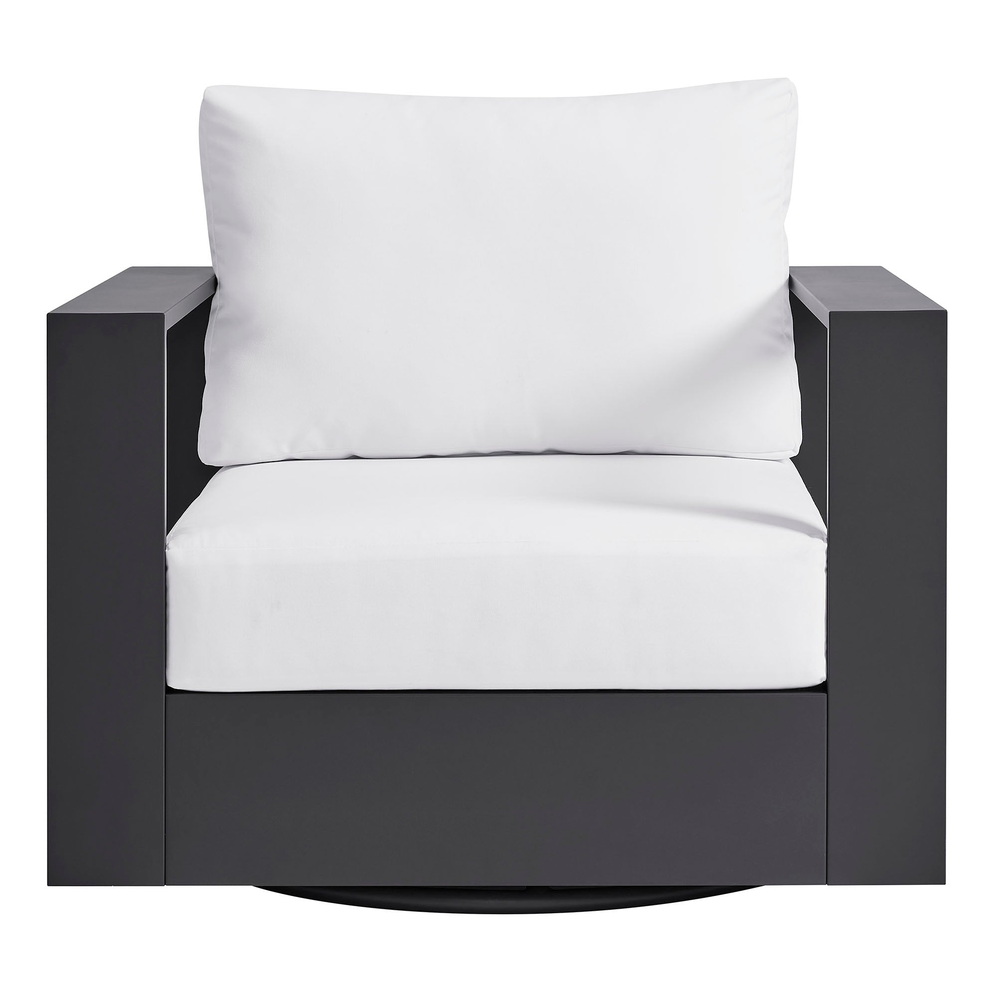 Tahoe Outdoor Patio Powder-Coated Aluminum Swivel Armchair