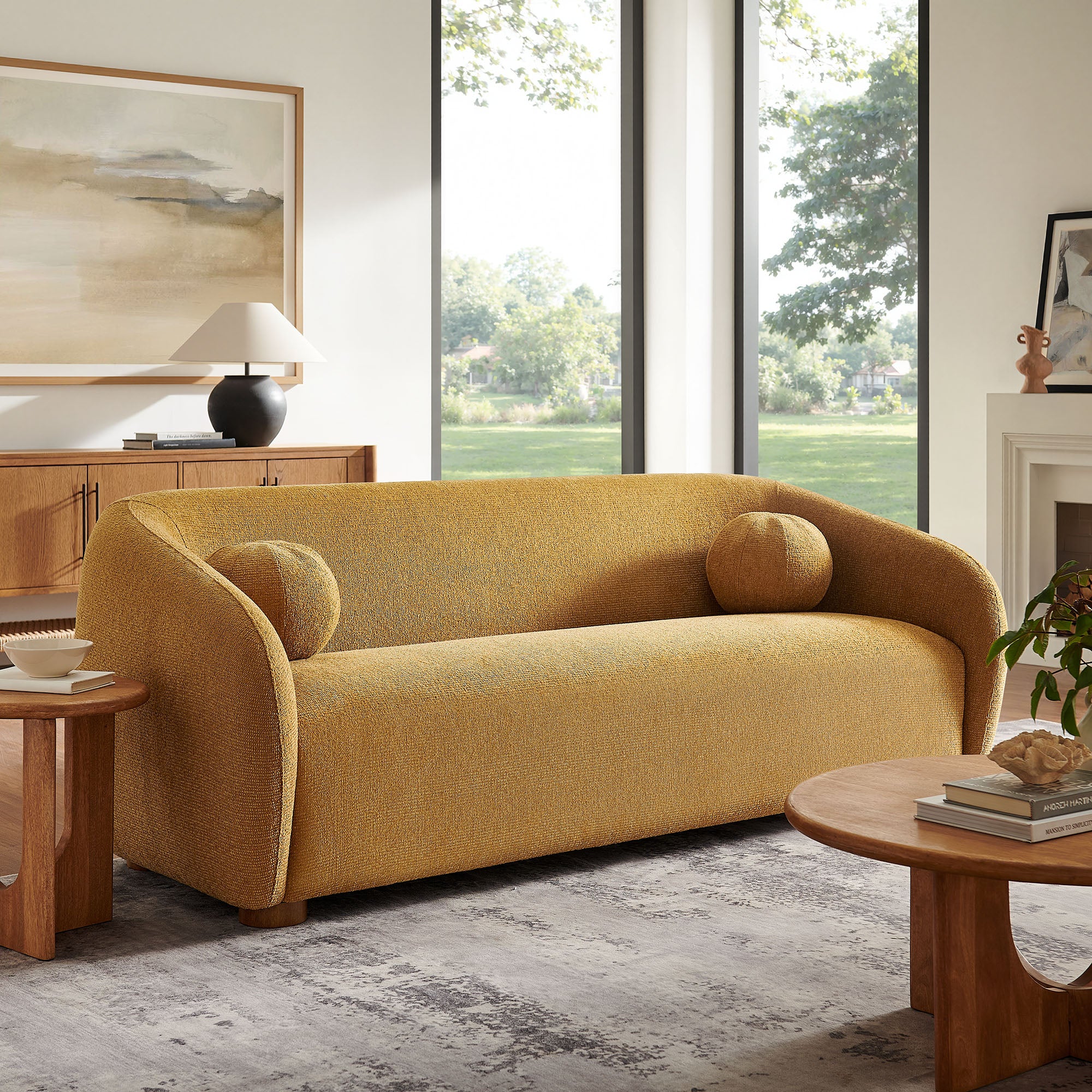 Holland 85" Chenille Fabric Sofa