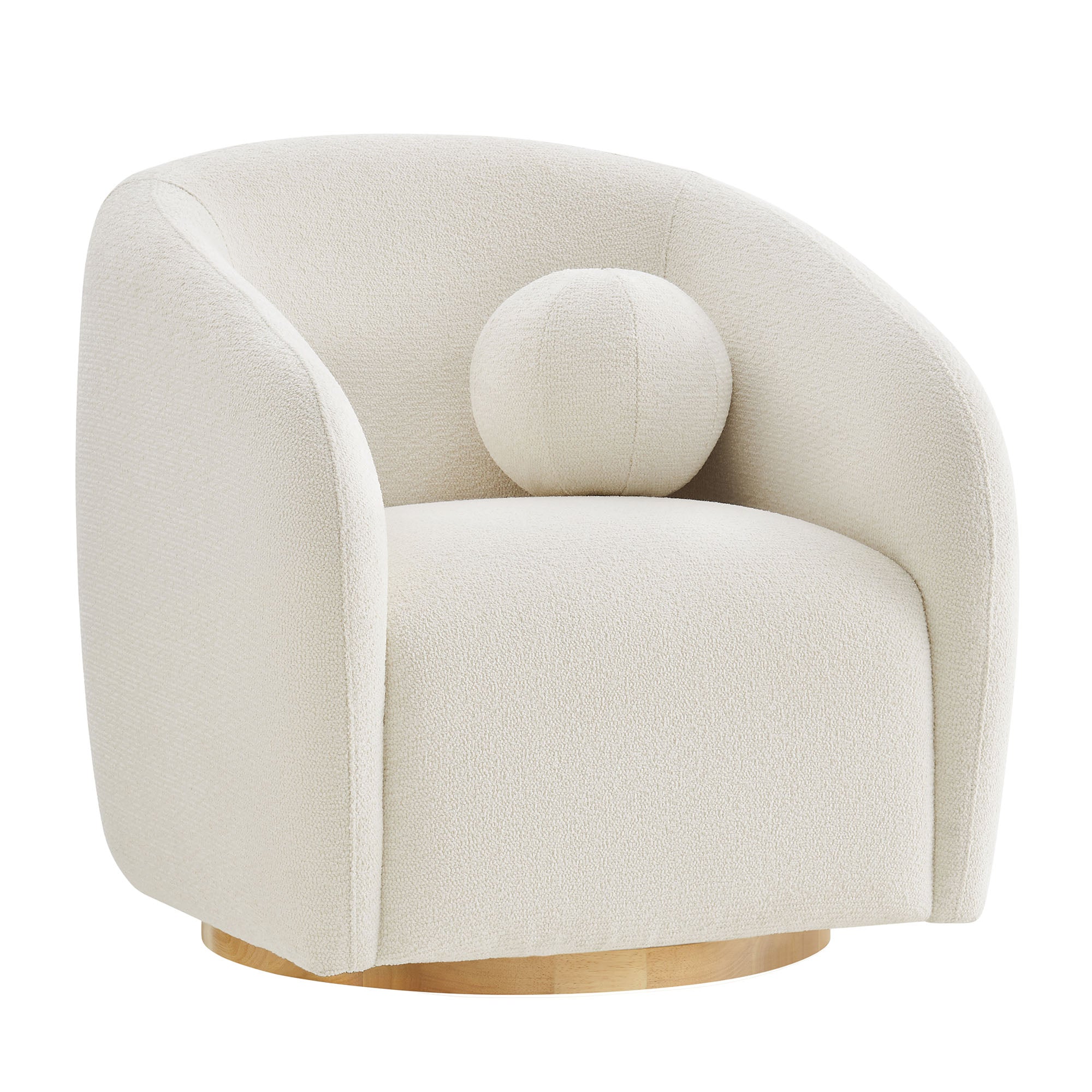 Holland Swivel Chenille Fabric Armchair