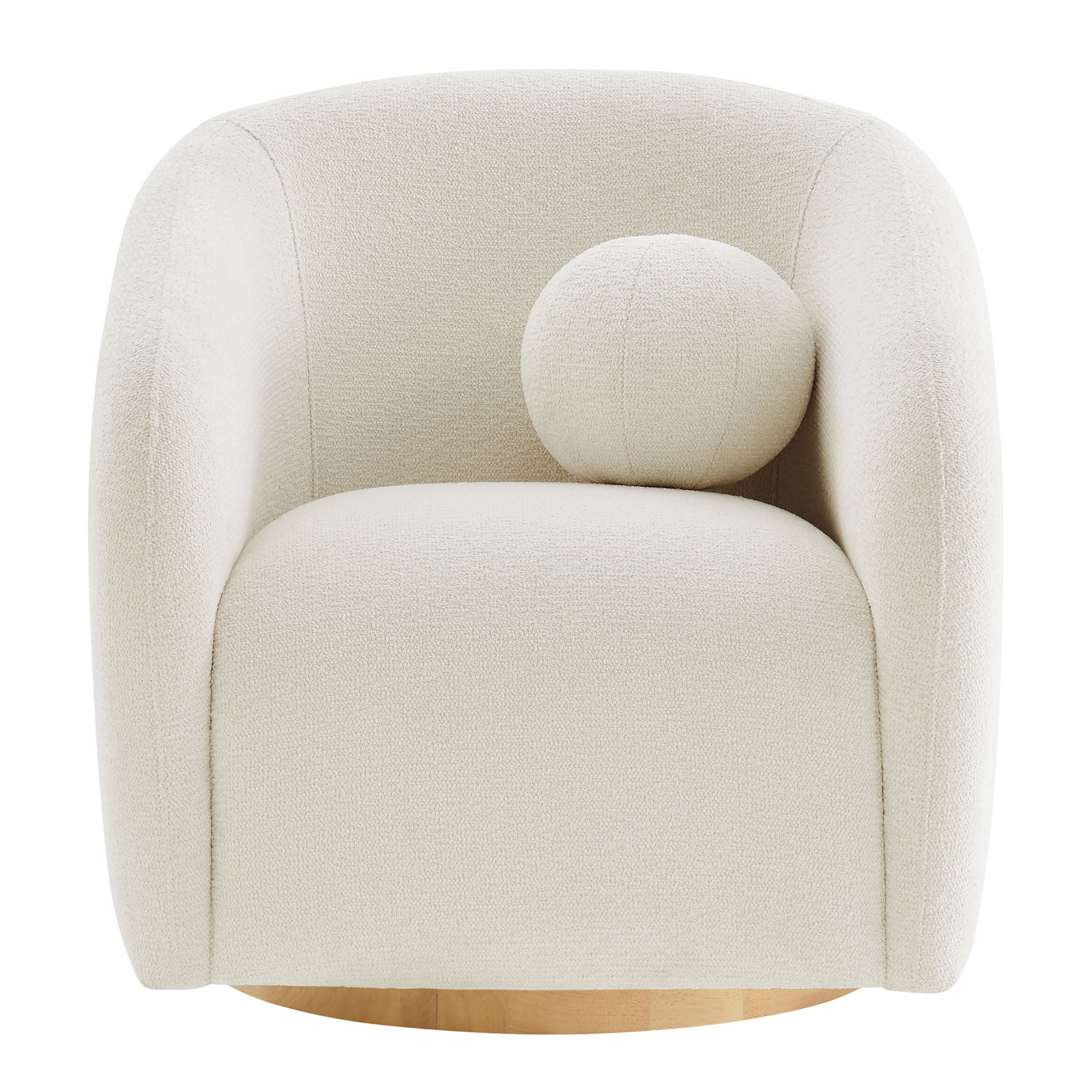 Holland Swivel Chenille Fabric Armchair