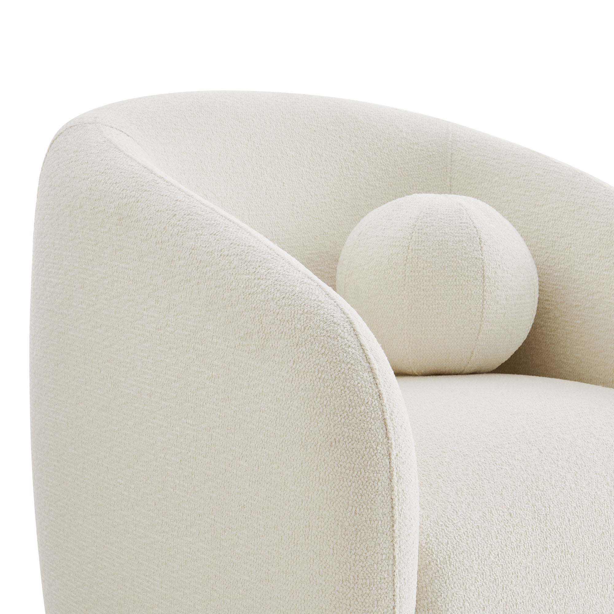 Holland Swivel Chenille Fabric Armchair