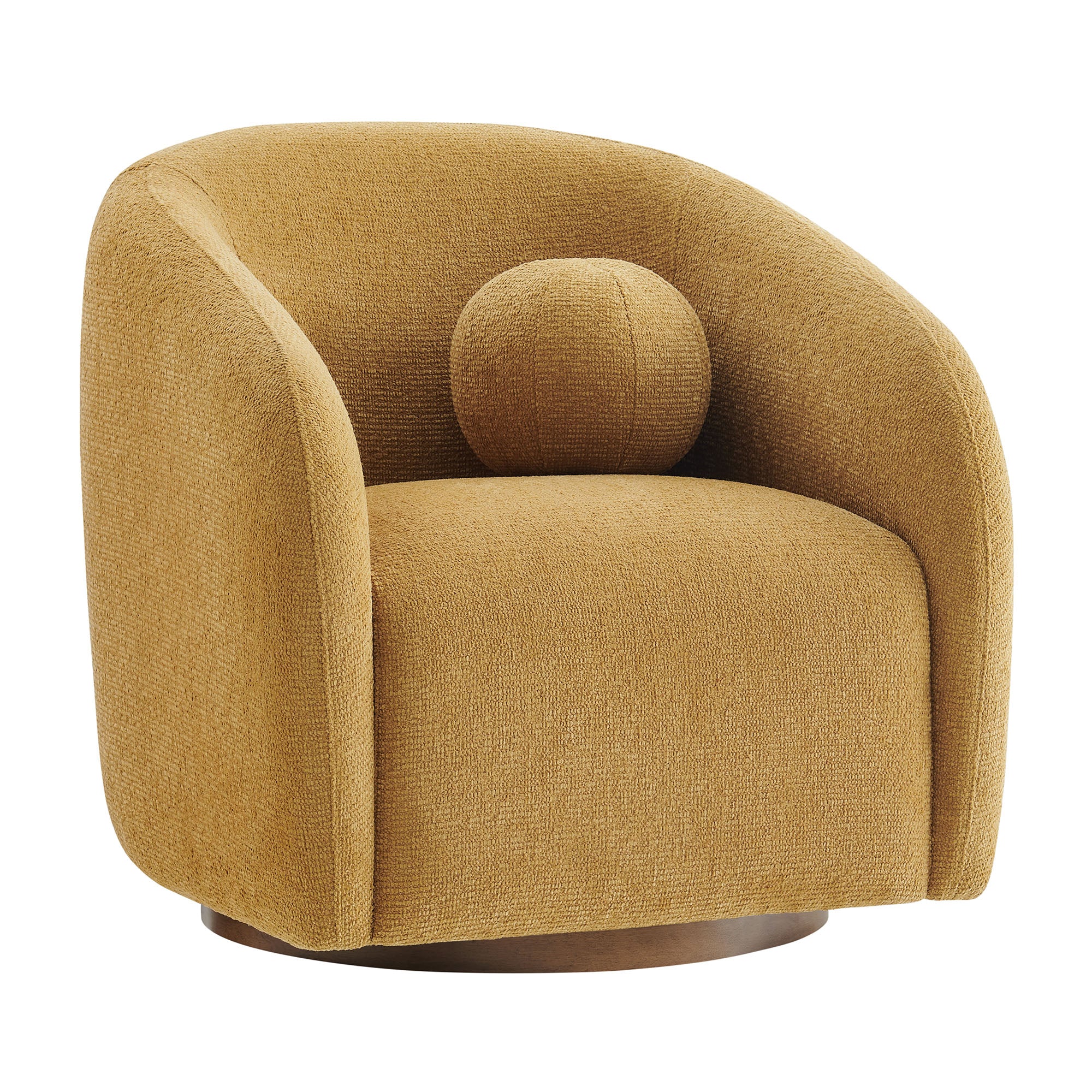Holland Swivel Chenille Fabric Armchair
