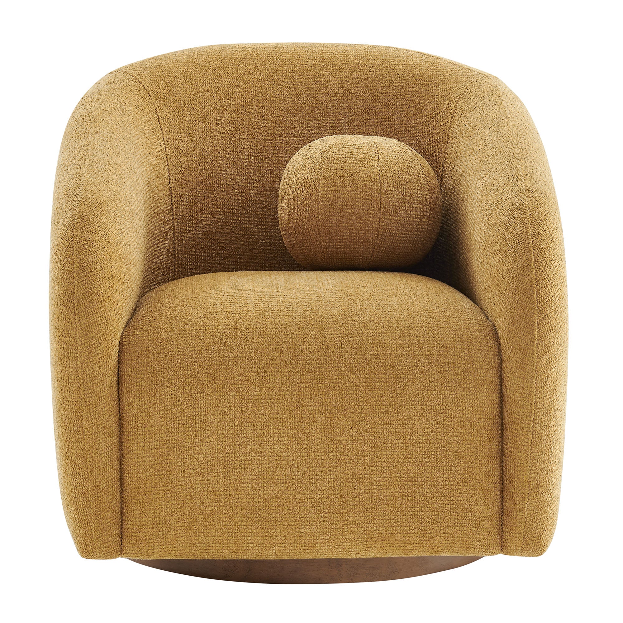 Holland Swivel Chenille Fabric Armchair