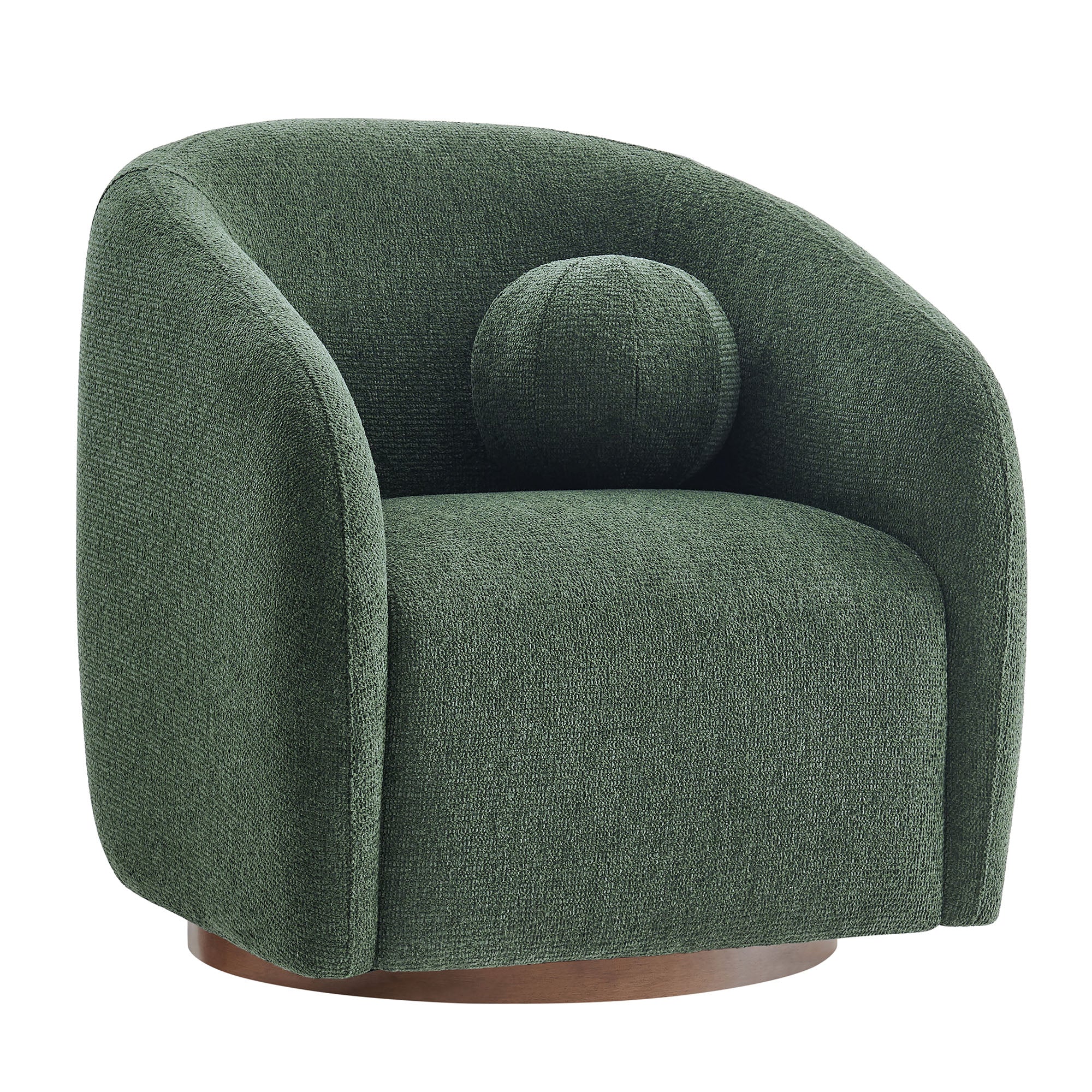 Holland Swivel Chenille Fabric Armchair