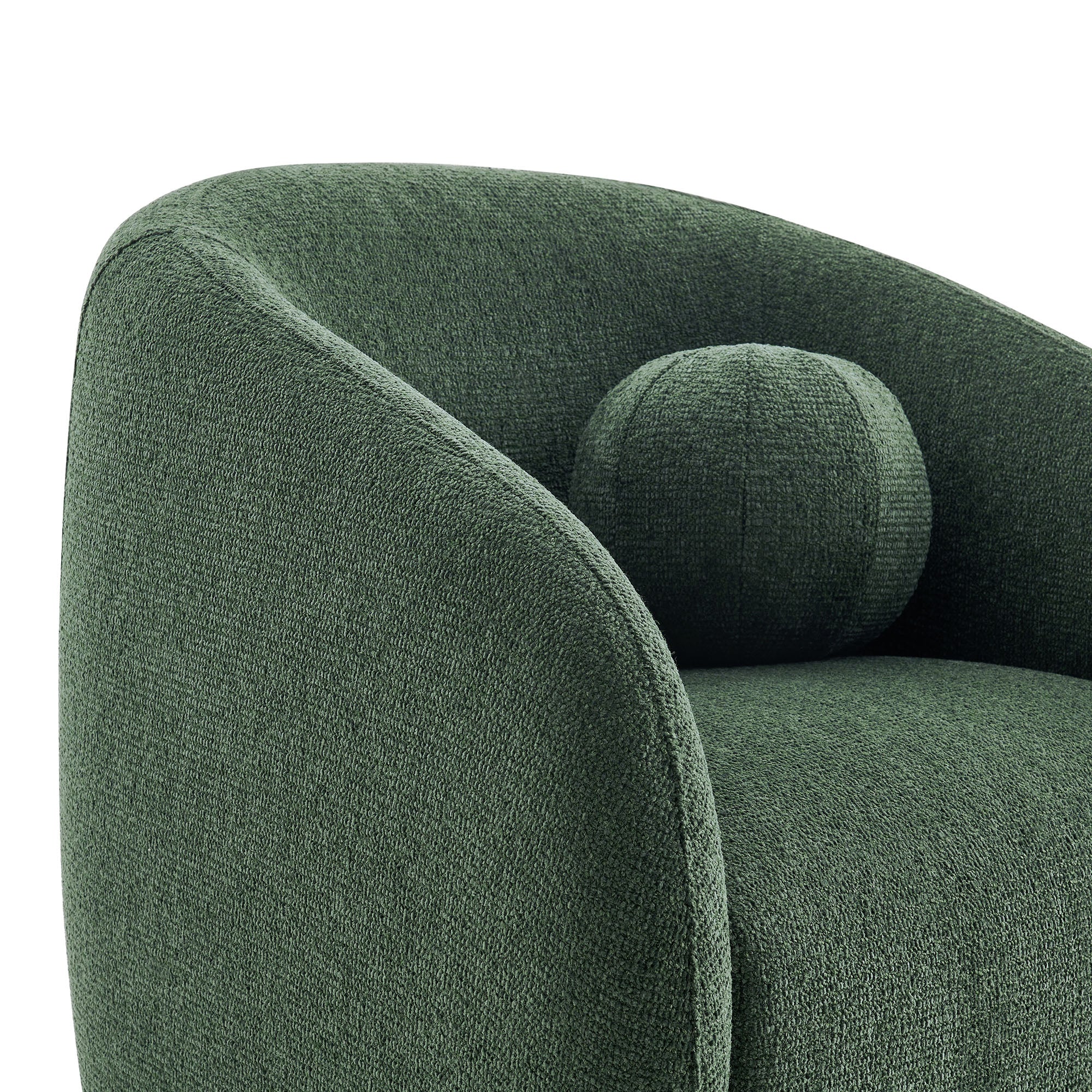 Holland Swivel Chenille Fabric Armchair
