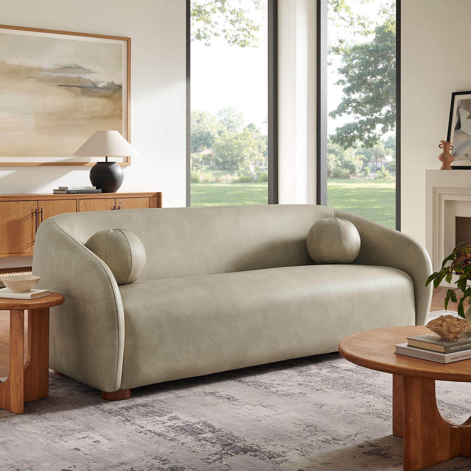 Holland 85" Vegan Leather Sofa