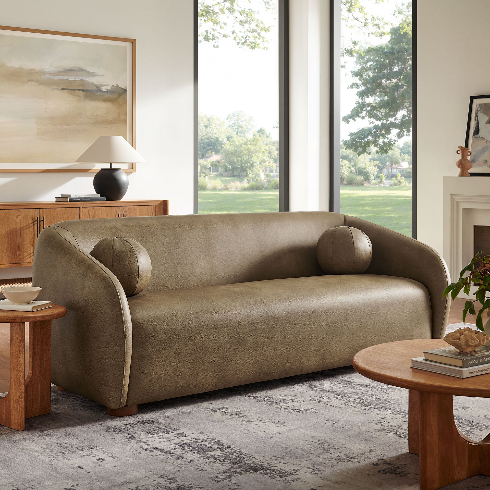 Holland 85" Vegan Leather Sofa