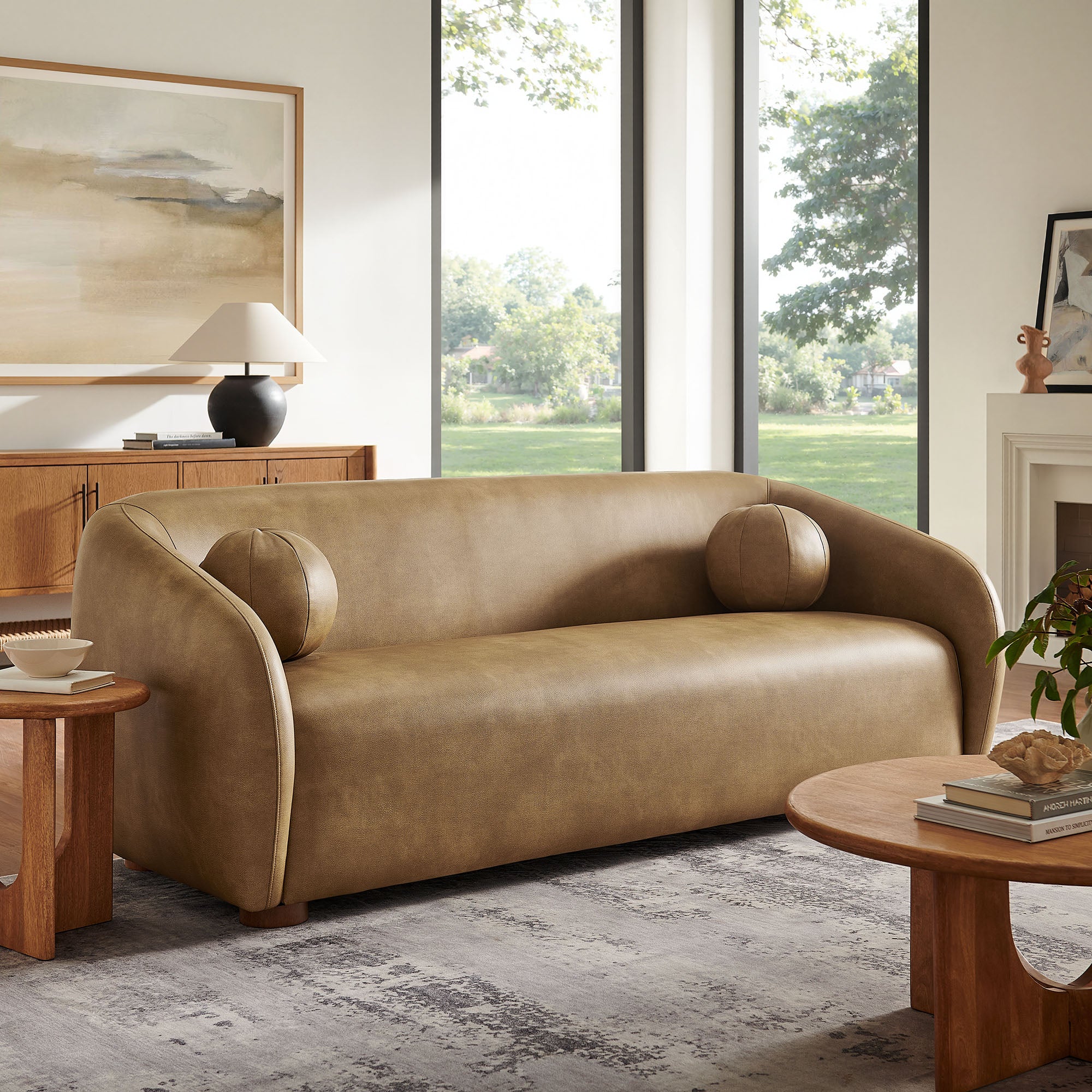 Holland 85" Vegan Leather Sofa