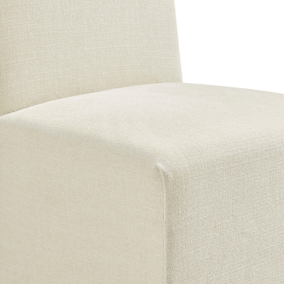 Aster Slub Weave Fabric Slipcovered Dining Chairs Set of 2