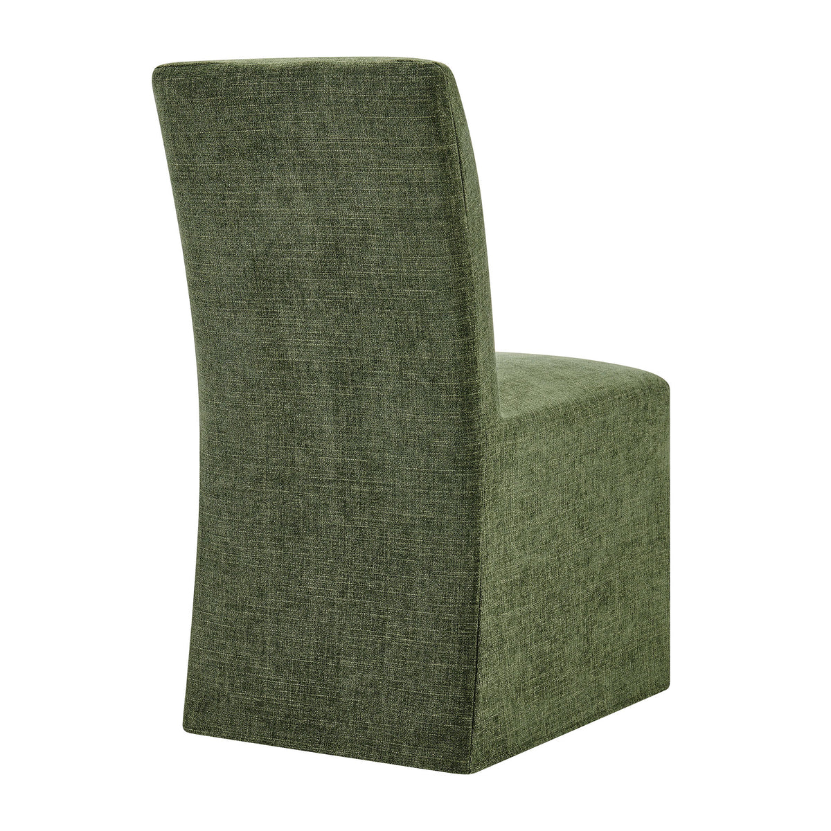 Aster Slub Weave Fabric Slipcovered Dining Chairs Set of 2