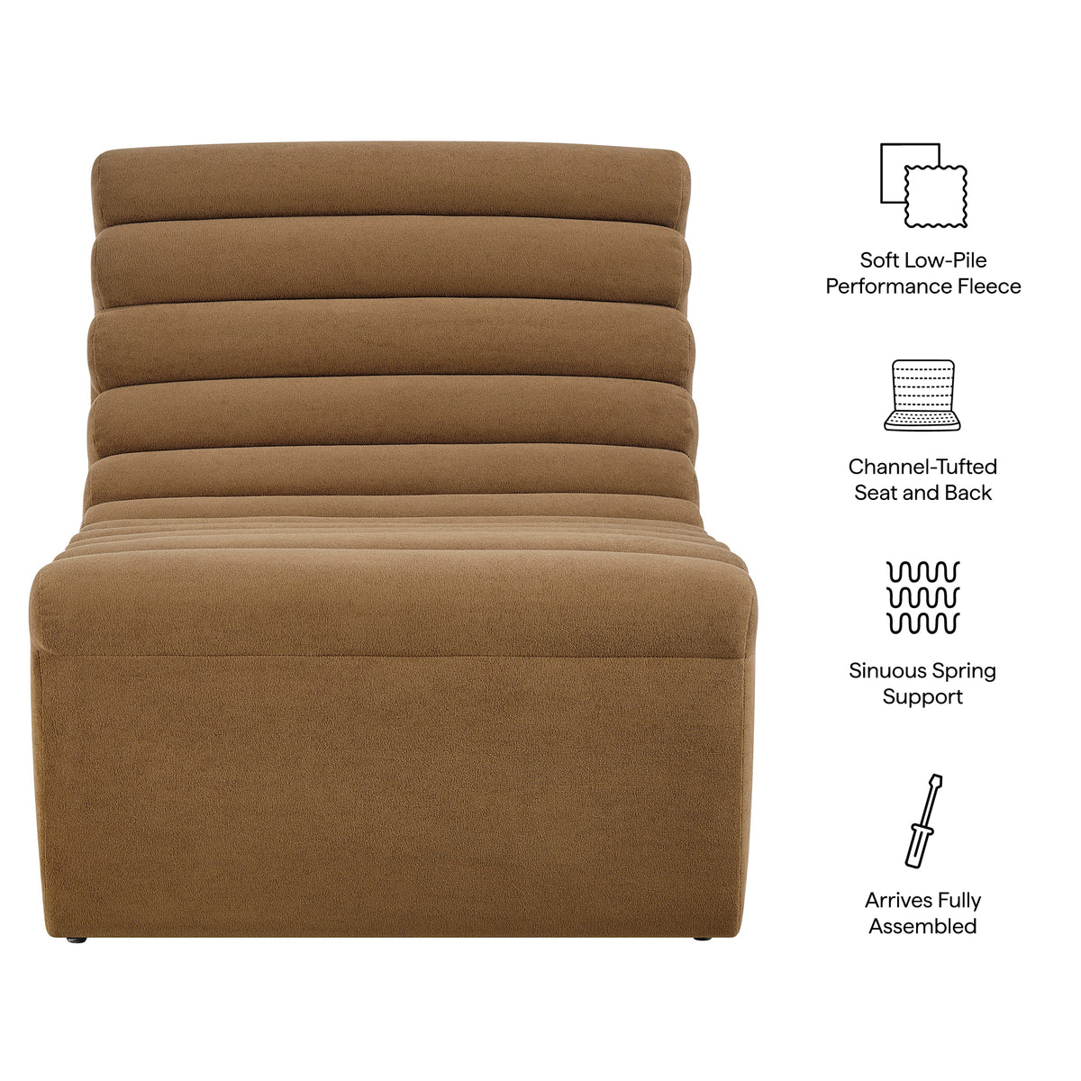 Corbin Performance Fleece Armless Accent Chair