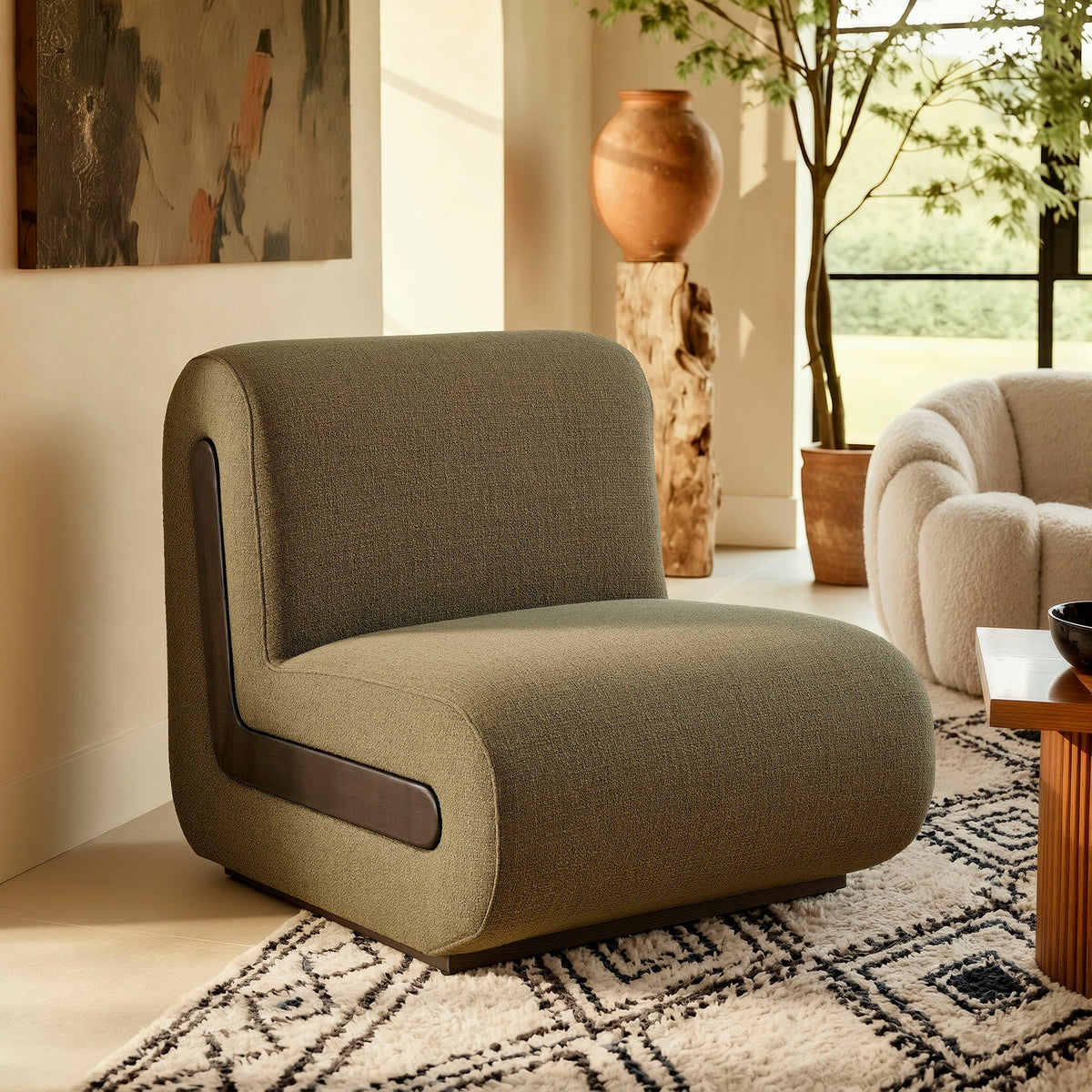 Denby Linen Blend Accent Chair