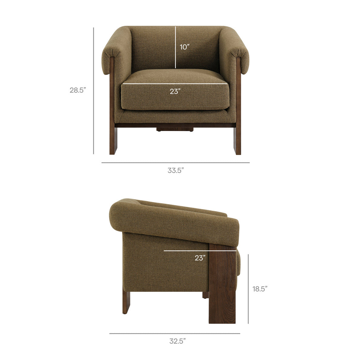Halbrook Linen Blend Tripod Accent Chair