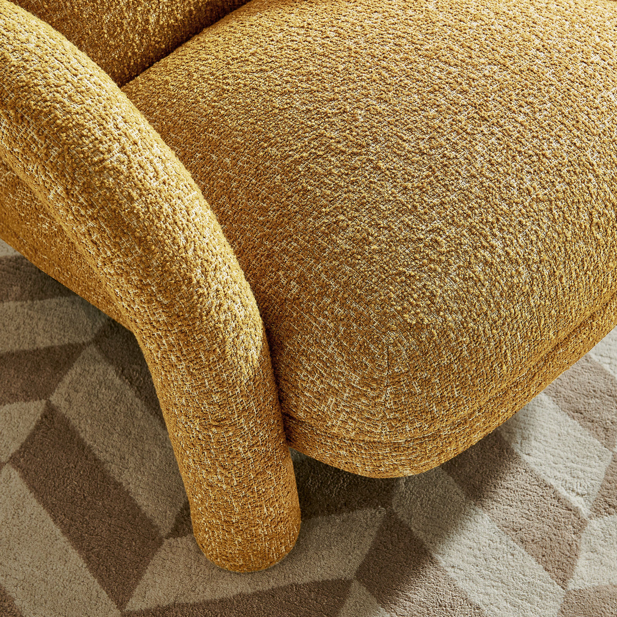 Ferris Textured Woven Fabric Lounge Chair