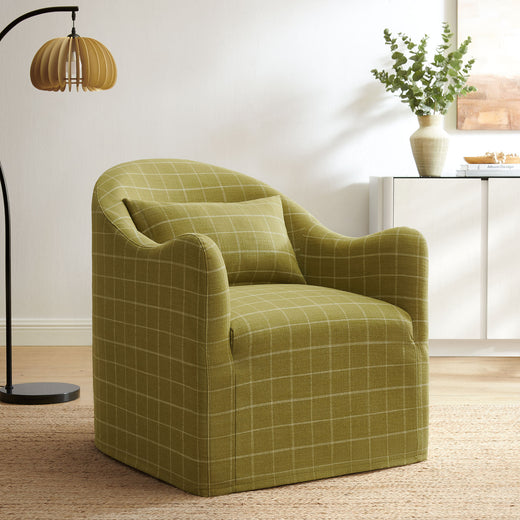 Bardot Slipcovered Linen Blend Accent Chair