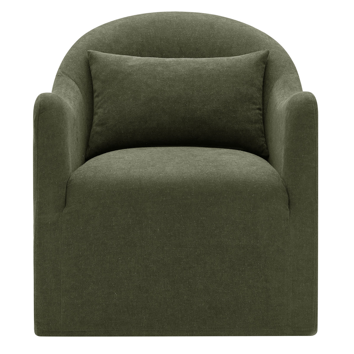Bardot Slipcovered Linen Blend Accent Chair
